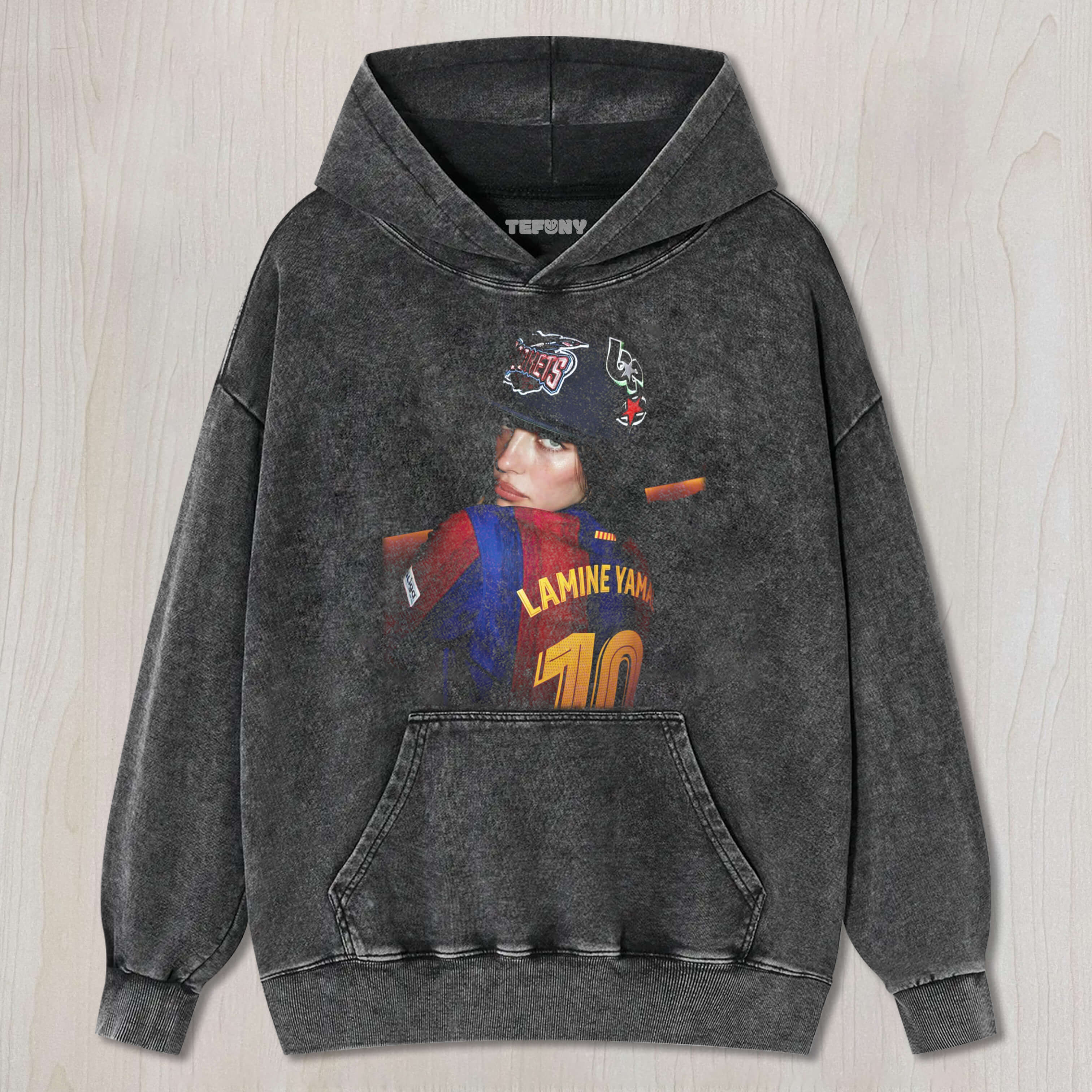 BILLIE EILISH WEARING A LAMINE YAMAL FC BARCELONA JERSEY TEE & SWEAT & HOOD