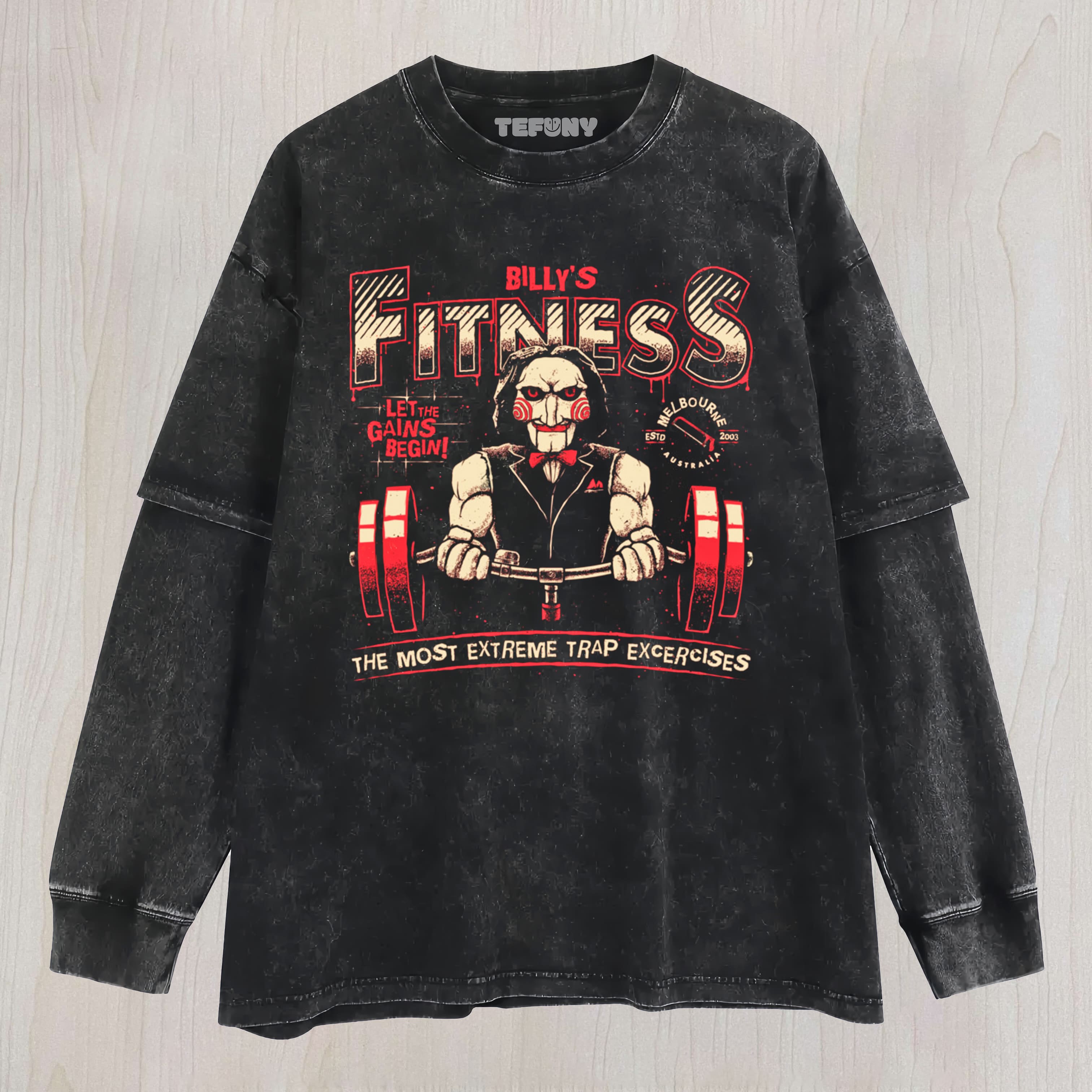 BILLY'S FITNESS LAYERED LONG SLEEVE