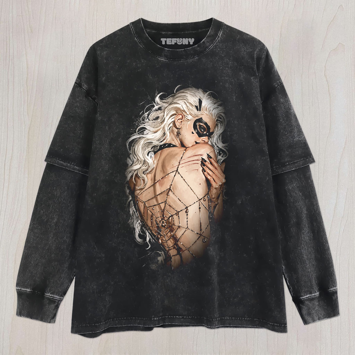 SEXY WOMAN TRAPPED IN A NET UNISEX TEE, TANK TOP, LAYERED LS, SWEATSHIRT & HOODIE
