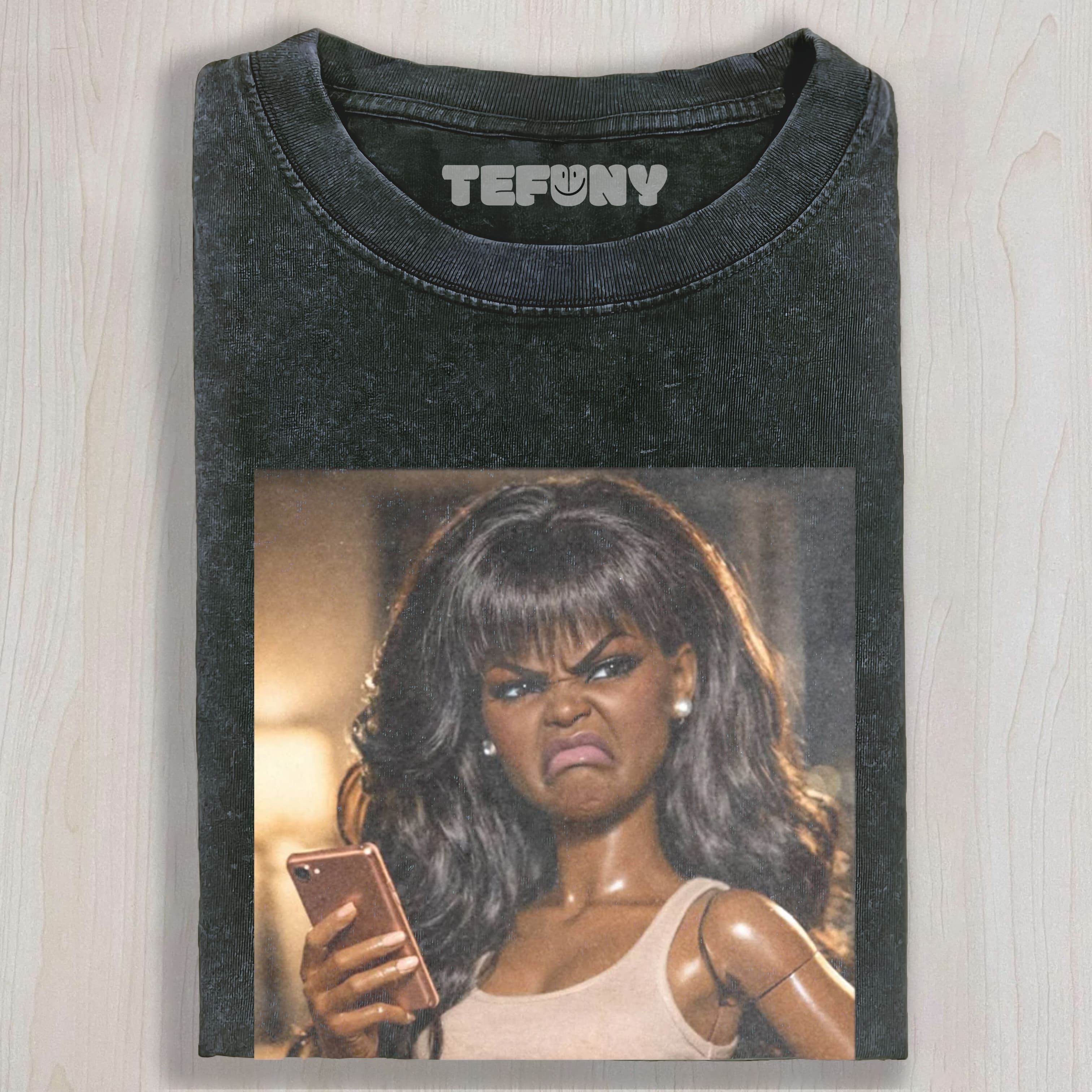 BLACK DOLL GIRL DISGUSTED MEME UNISEX TEE, TANK TOP, LAYERED LS, SWEATSHIRT & HOODIE