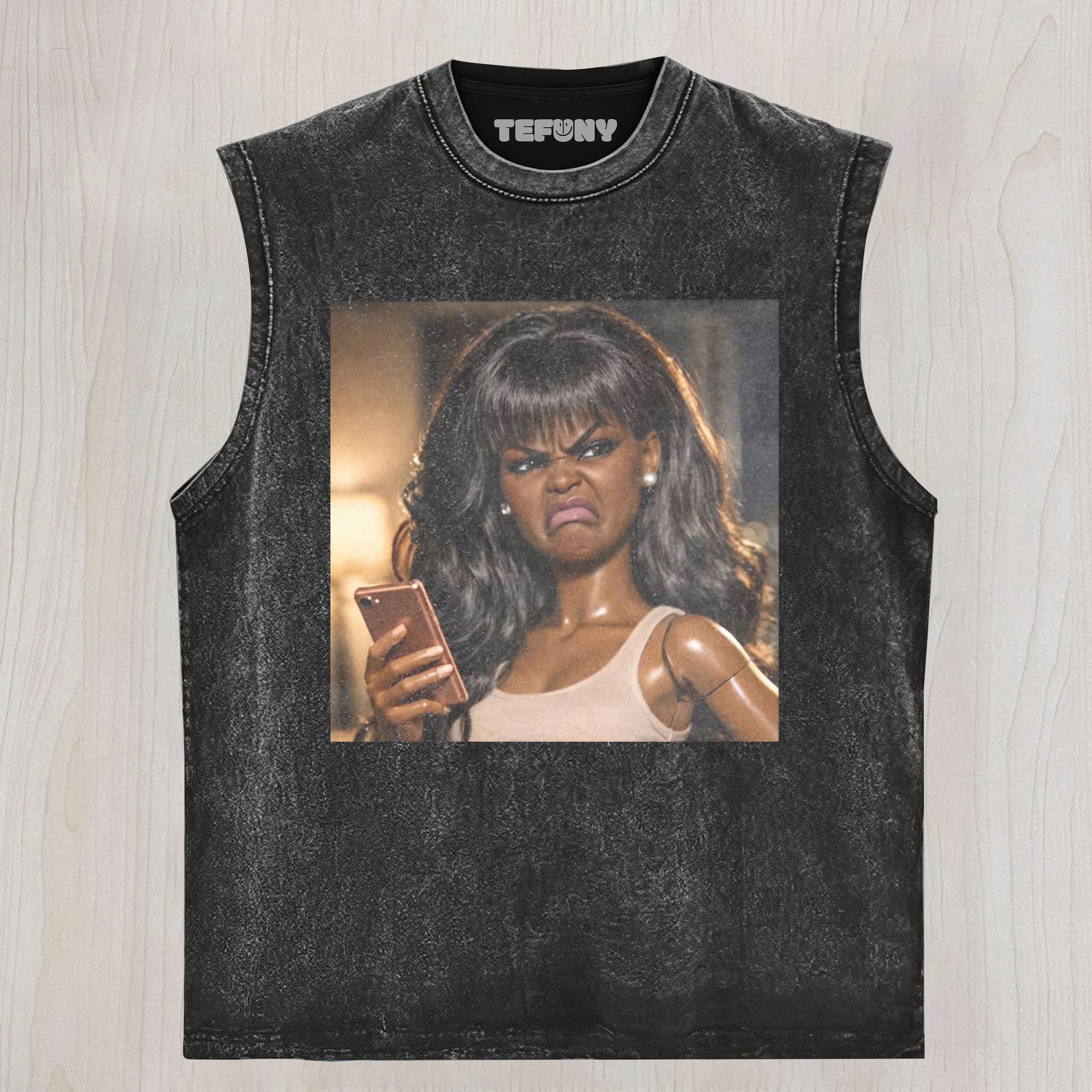 BLACK DOLL GIRL DISGUSTED MEME UNISEX TEE, TANK TOP, LAYERED LS, SWEATSHIRT & HOODIE