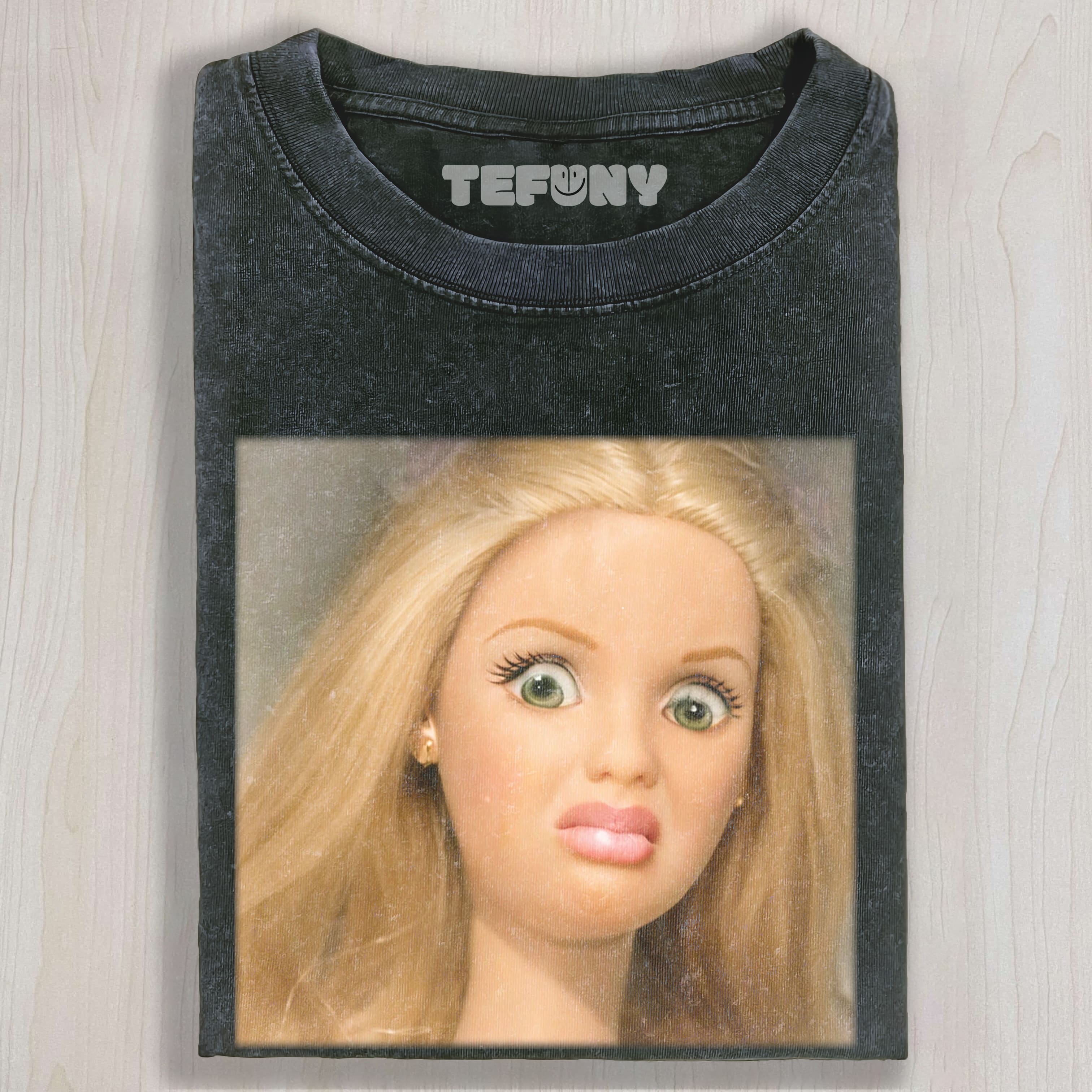 BLONDE DOLL WITH GREEN EYES TEE & SWEAT & HOOD