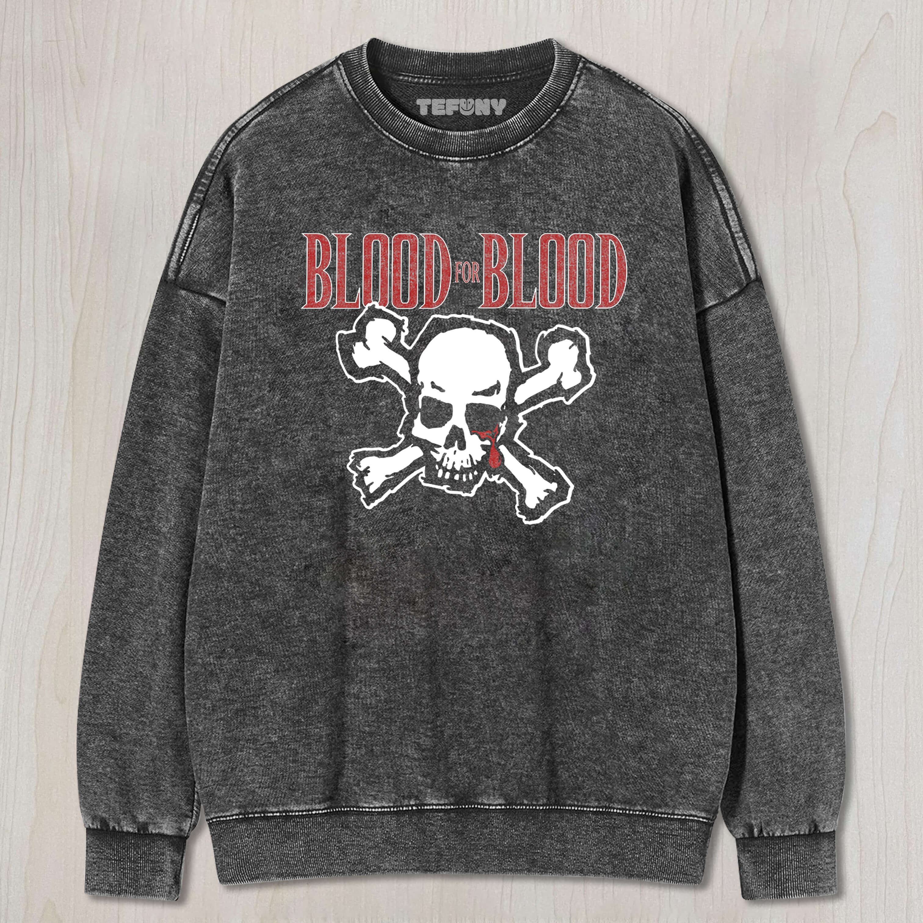 BLOOD FOR BLOOD SKULL TEE & SWEAT & HOOD