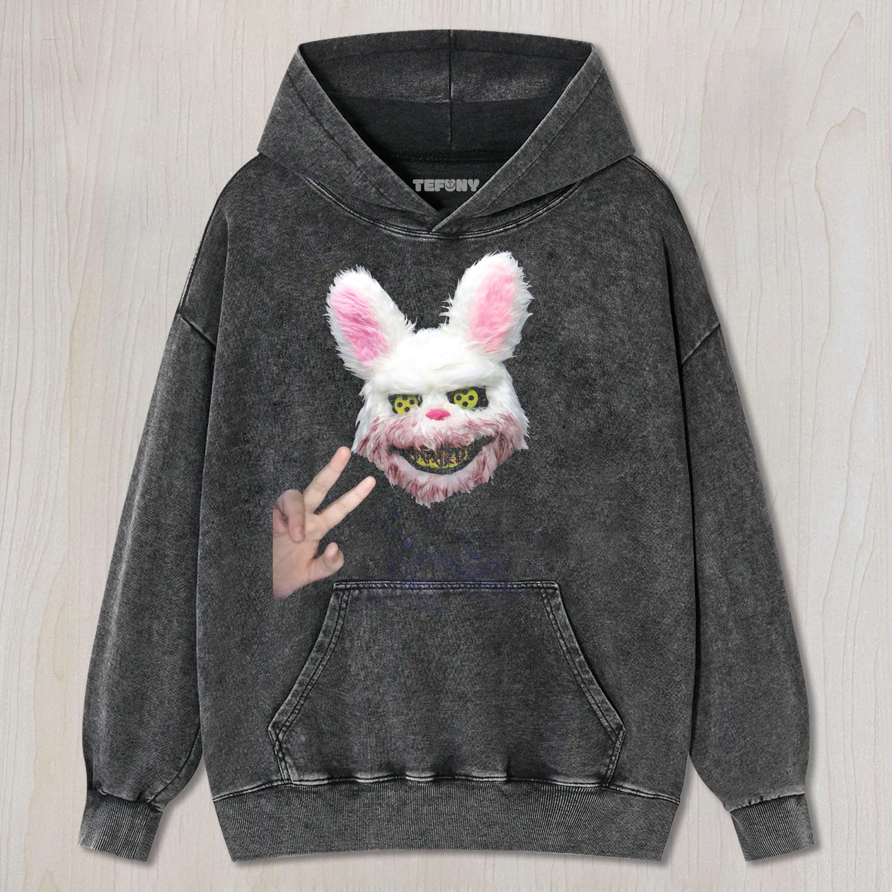 BLOODY PLUSH RABBIT MASK T-SHIRT
