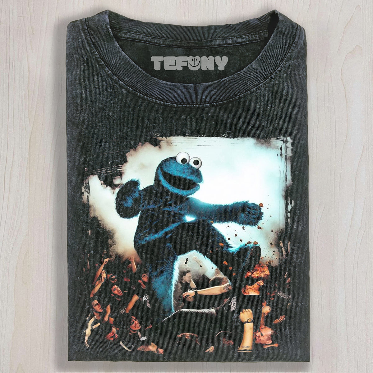 BLUE MONSTER CHAOS UNISEX TEE, TANK TOP, LAYERED LS, SWEATSHIRT & HOODIE