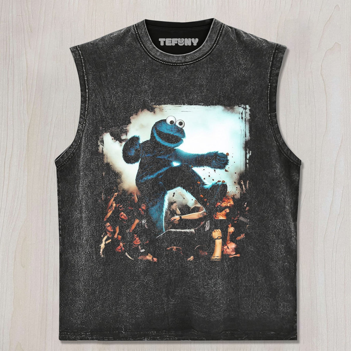 BLUE MONSTER CHAOS UNISEX TEE, TANK TOP, LAYERED LS, SWEATSHIRT & HOODIE