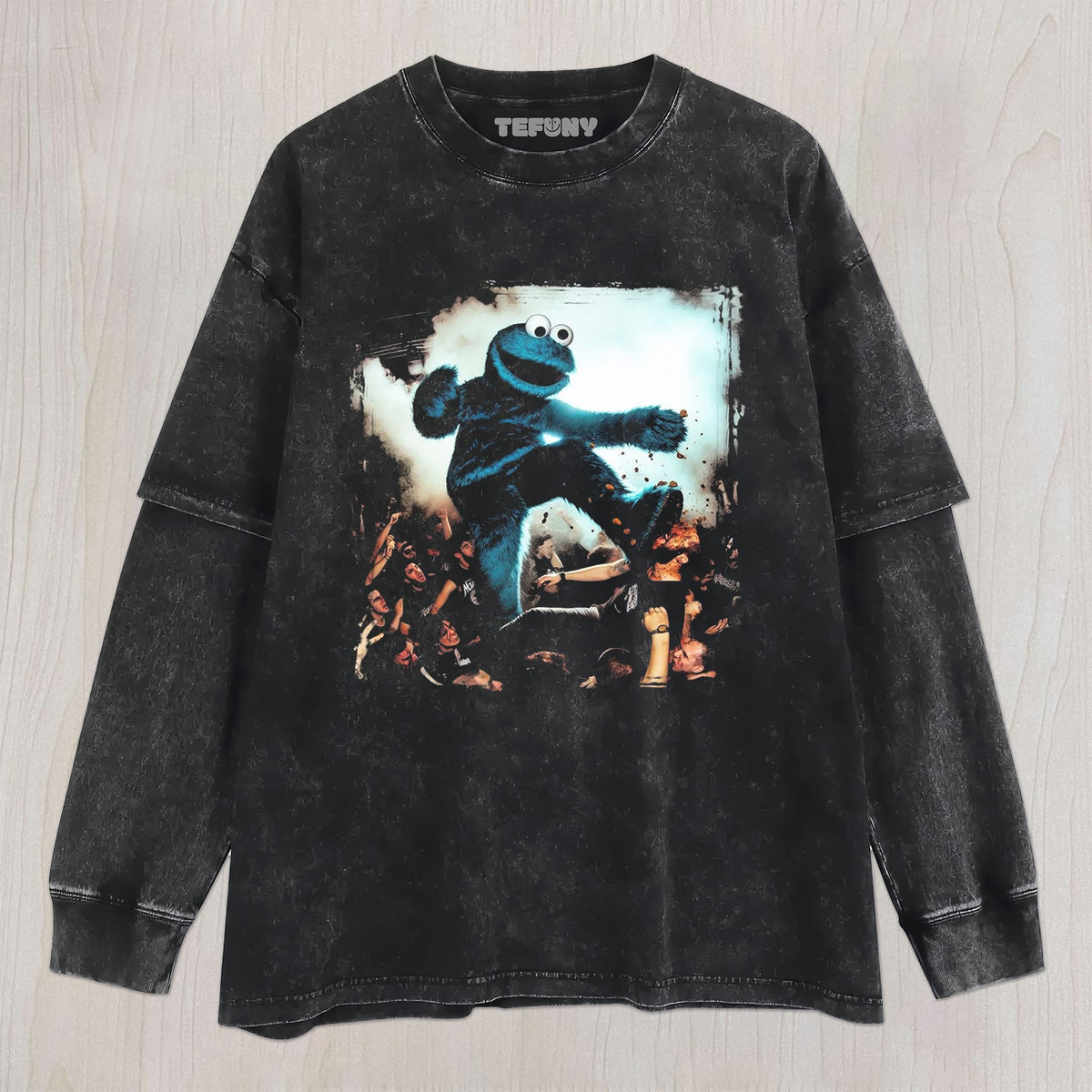 BLUE MONSTER CHAOS UNISEX TEE, TANK TOP, LAYERED LS, SWEATSHIRT & HOODIE