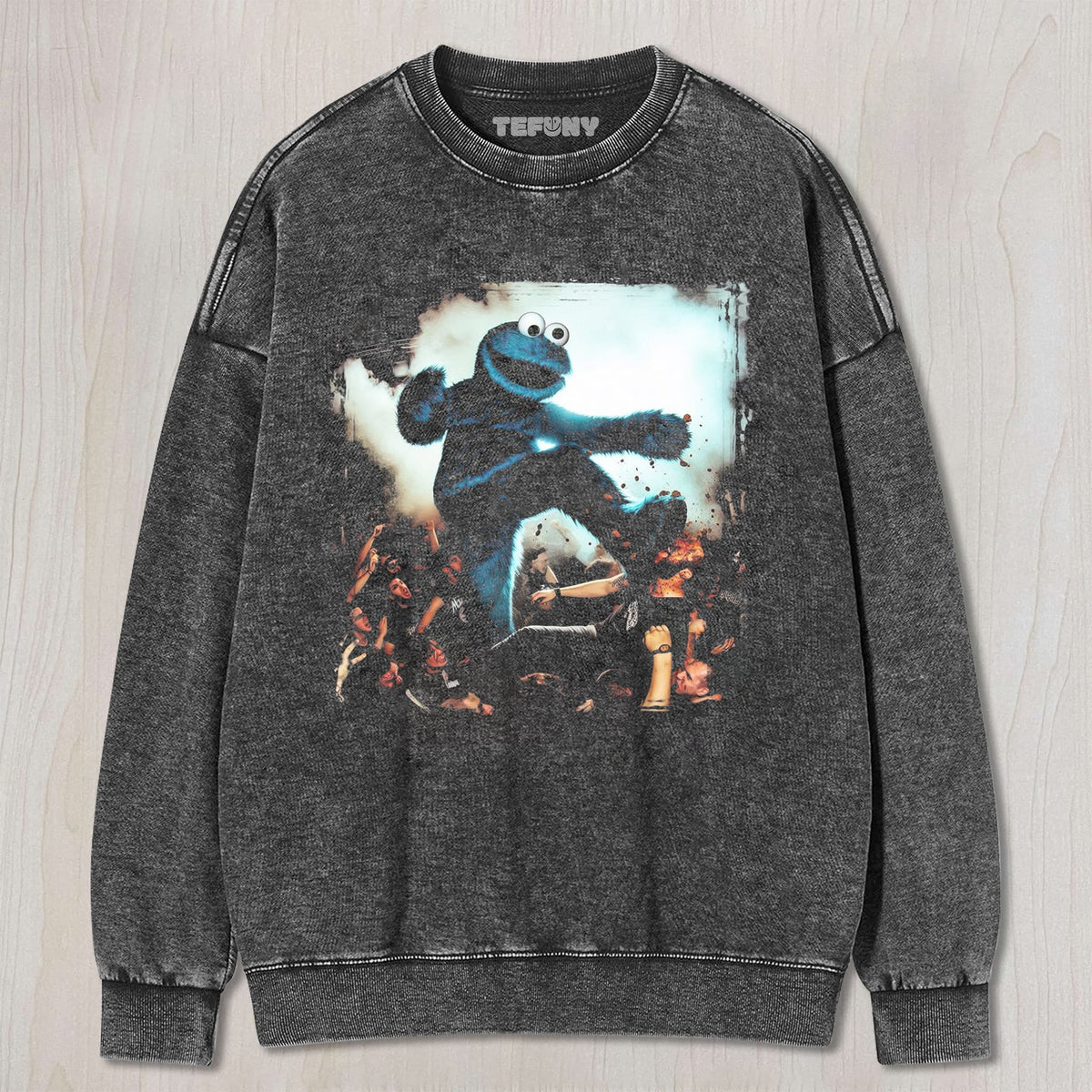 BLUE MONSTER CHAOS UNISEX TEE, TANK TOP, LAYERED LS, SWEATSHIRT & HOODIE
