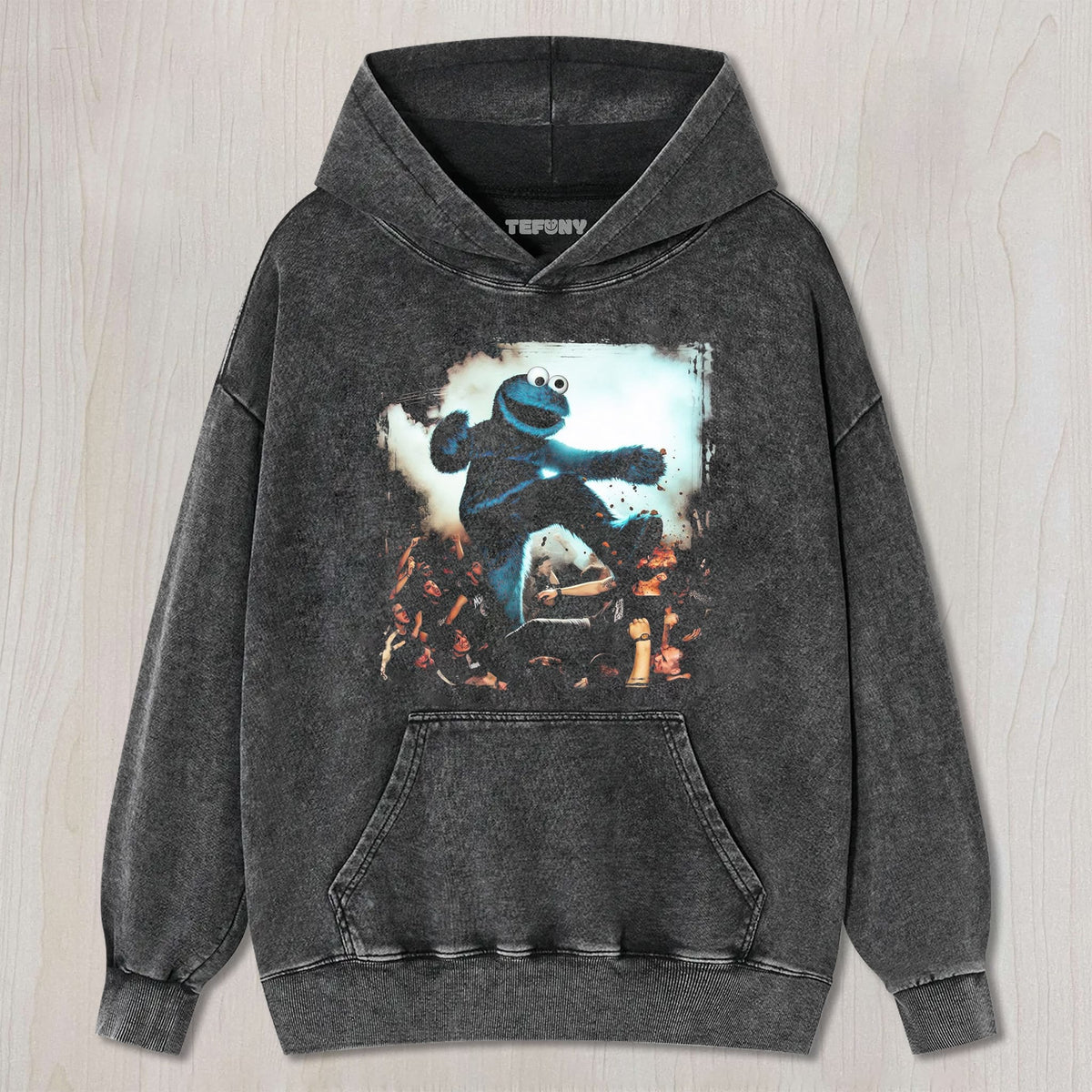 BLUE MONSTER CHAOS UNISEX TEE, TANK TOP, LAYERED LS, SWEATSHIRT & HOODIE