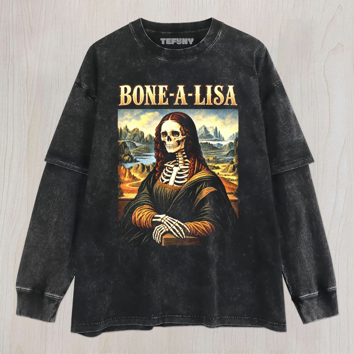 BONE-A-LISA HUMOR UNISEX TEE, TANK TOP, LAYERED LS, SWEATSHIRT & HOODIE