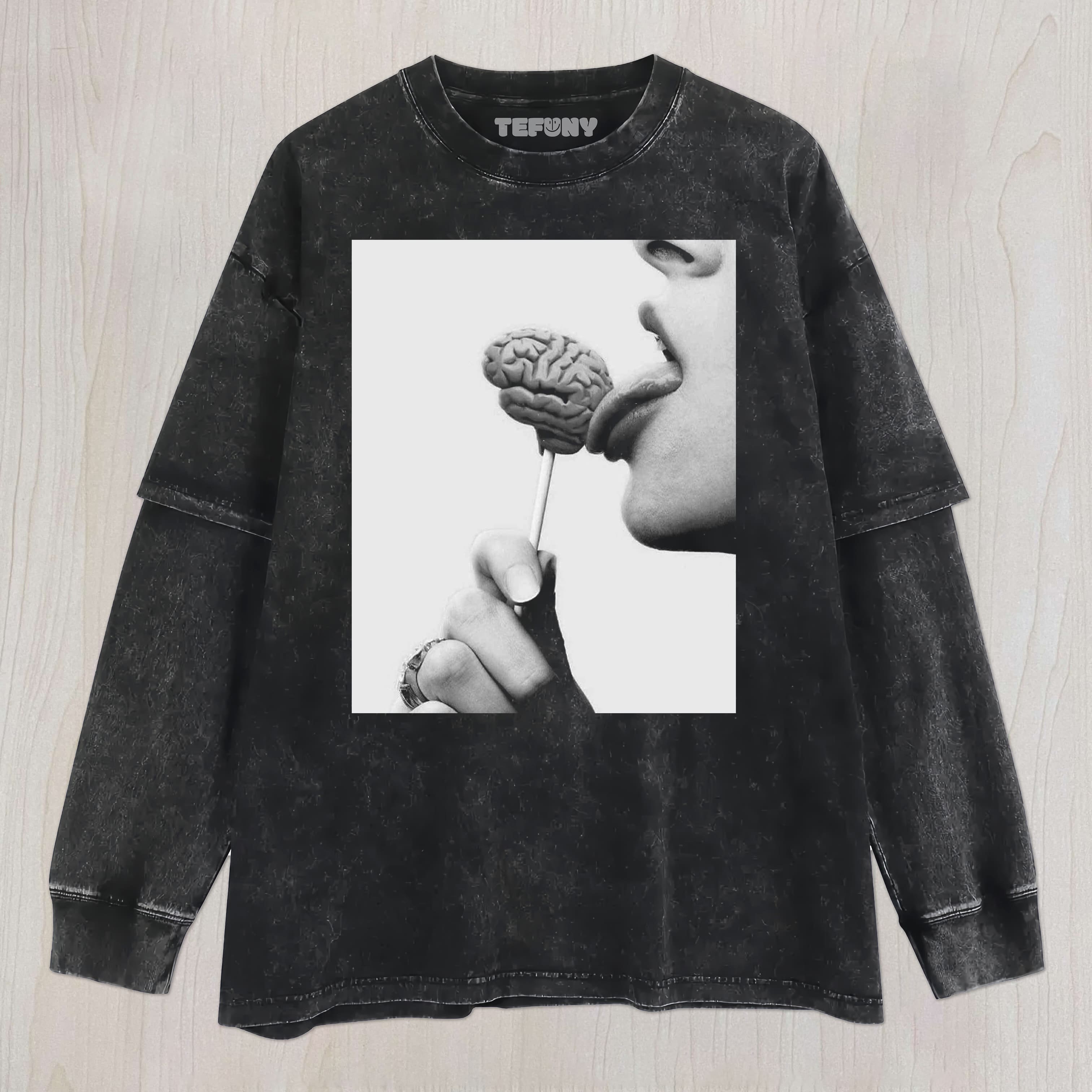BRAIN LOLLIPOP UNISEX TEE, TANK TOP, LAYERED LS, SWEATSHIRT & HOODIE