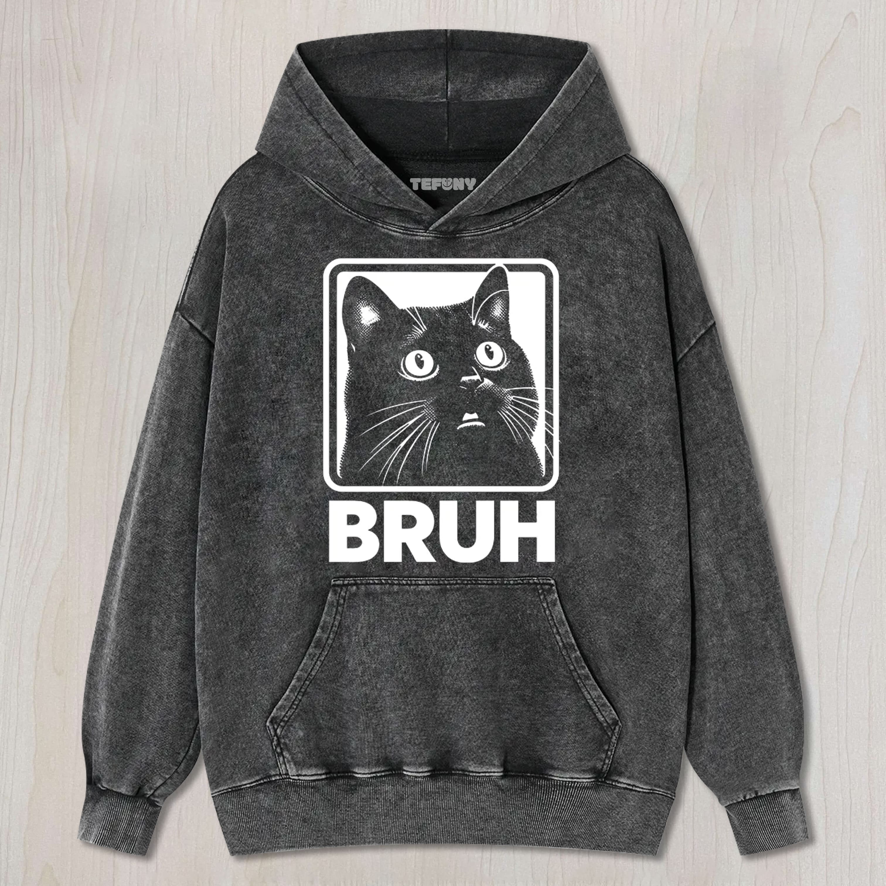 BRUH CAT WASHED TEE & SWEAT & HOOD
