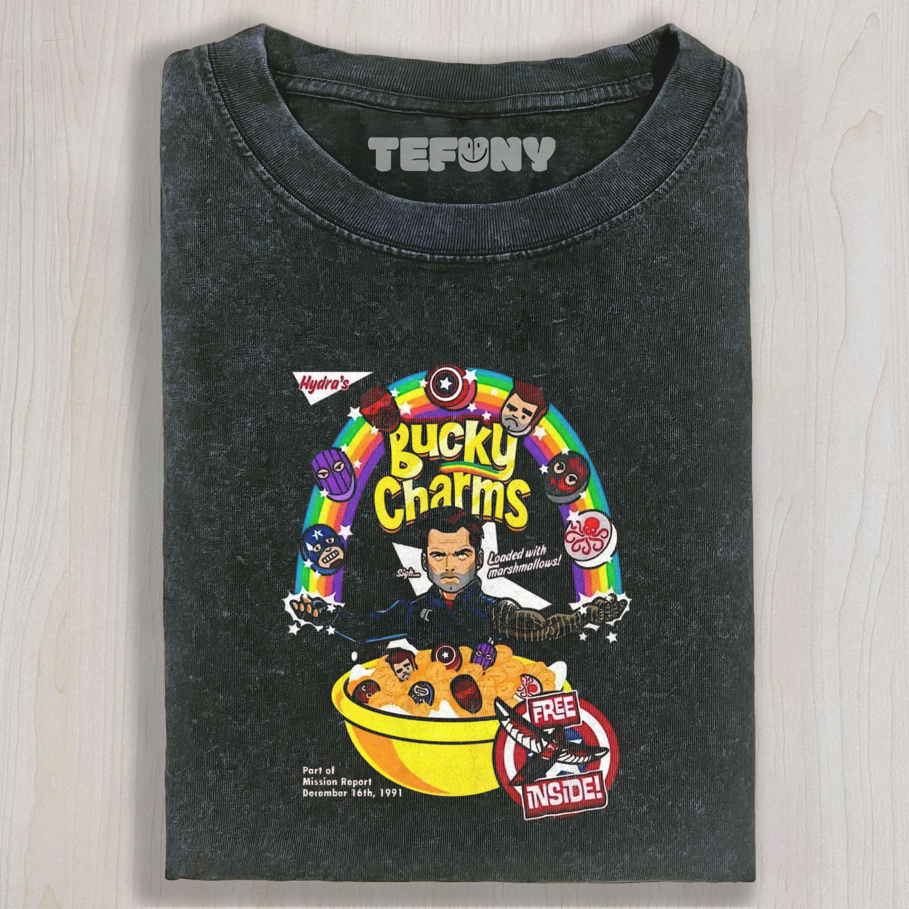 BUCKY CHARMS CEREAL PARODY WASHED TEE & SWEAT & HOOD