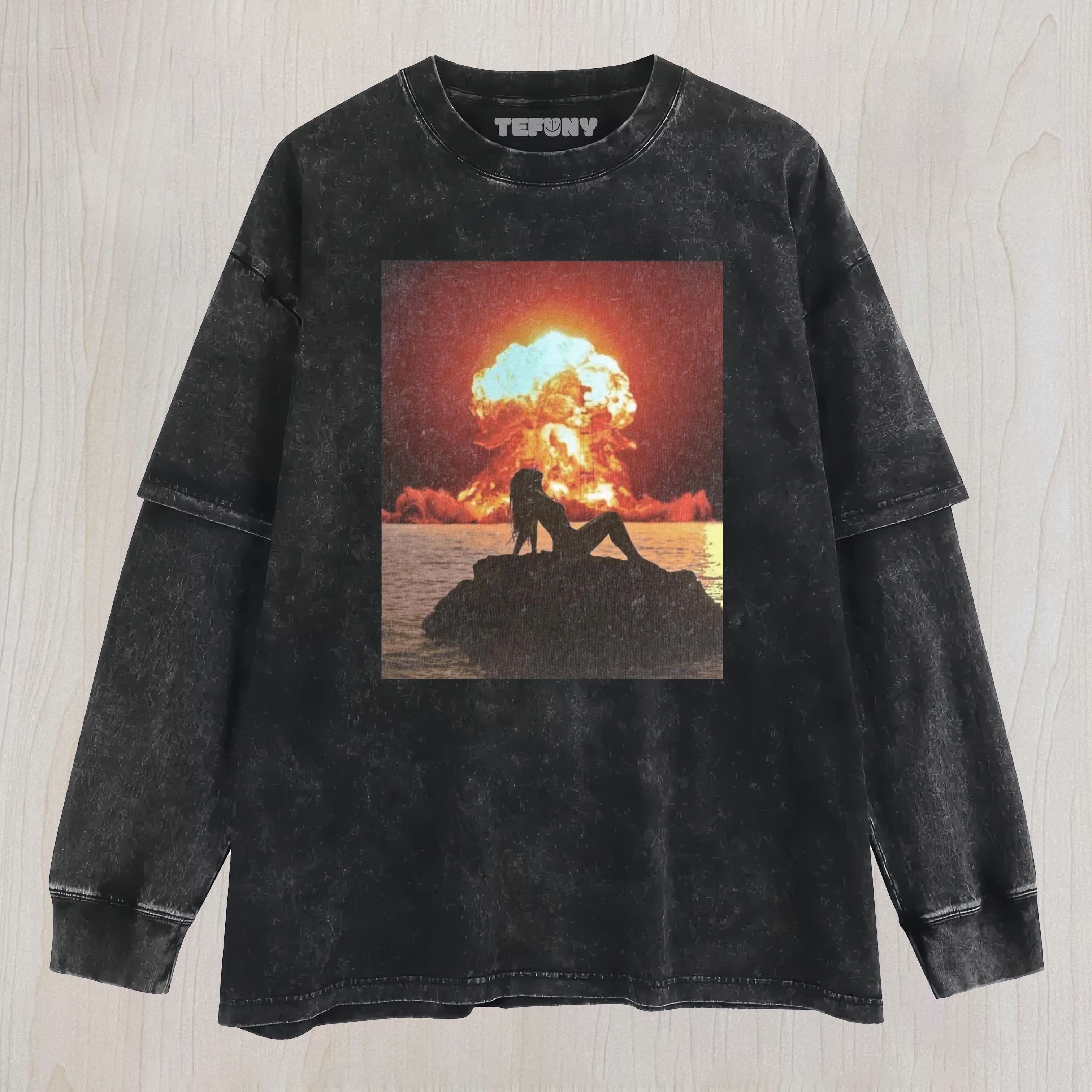 CALM BEFORE THE EXPLOSION UNISEX TEE, TANK TOP, LAYERED LS, SWEATSHIRT & HOODIE