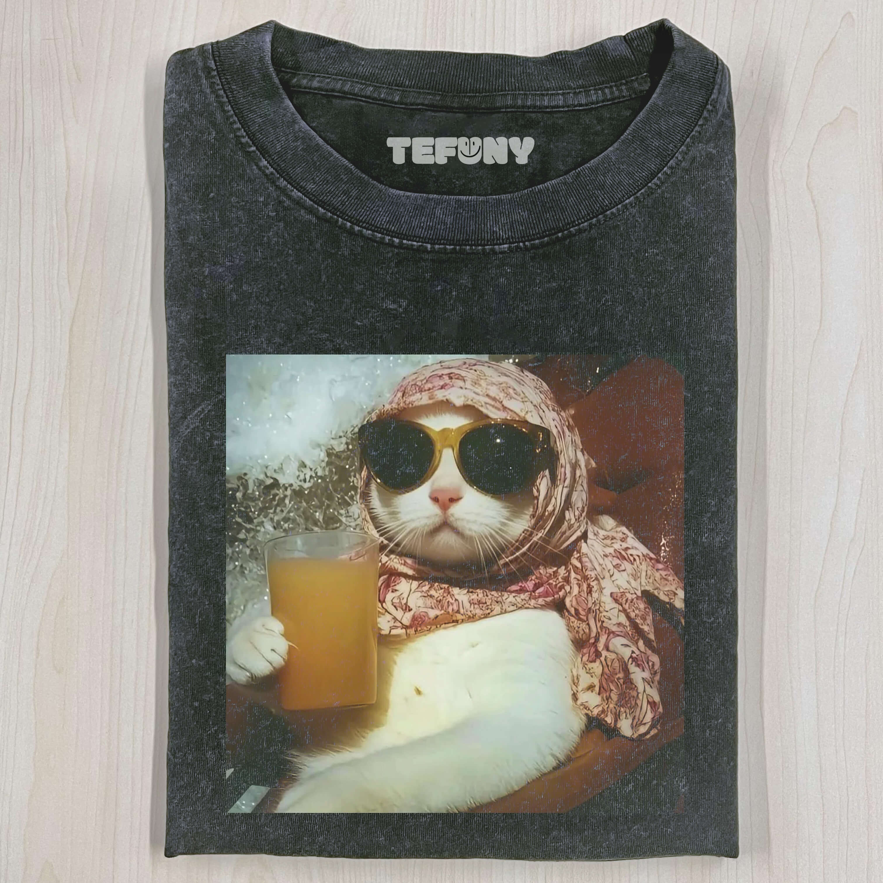BUNNCALM AND COLLECTED CAT T-SHIRT