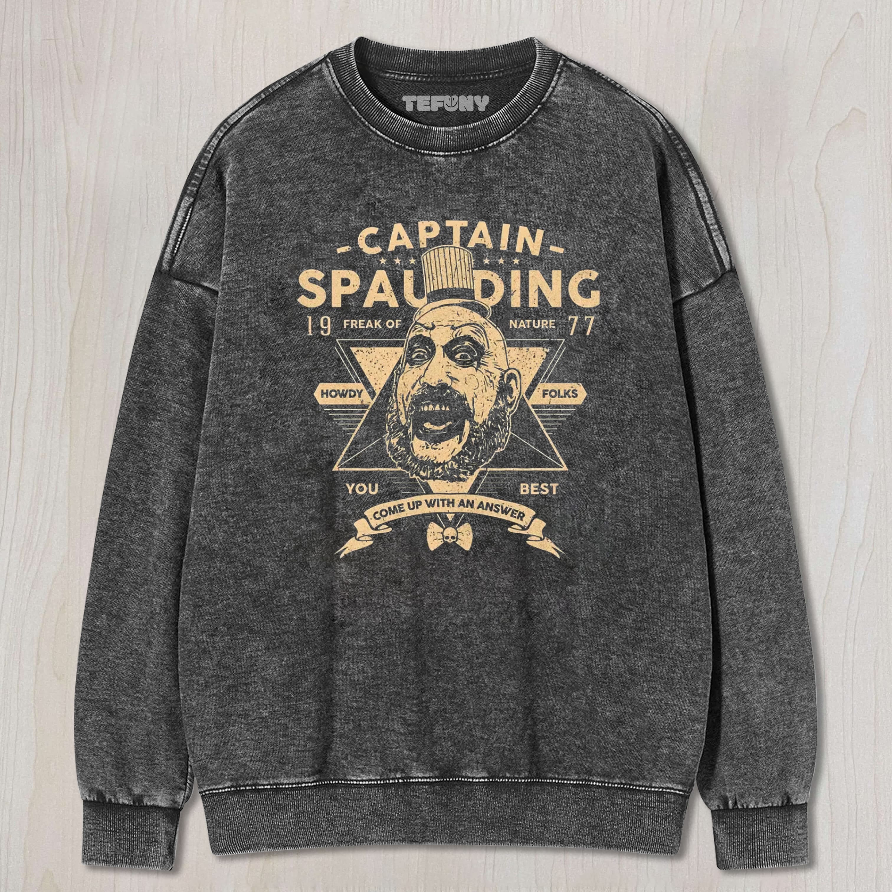 CAPTAIN SPAULDING HORROR UNISEX TEE, TANK TOP, LAYERED LS, SWEATSHIRT & HOODIE