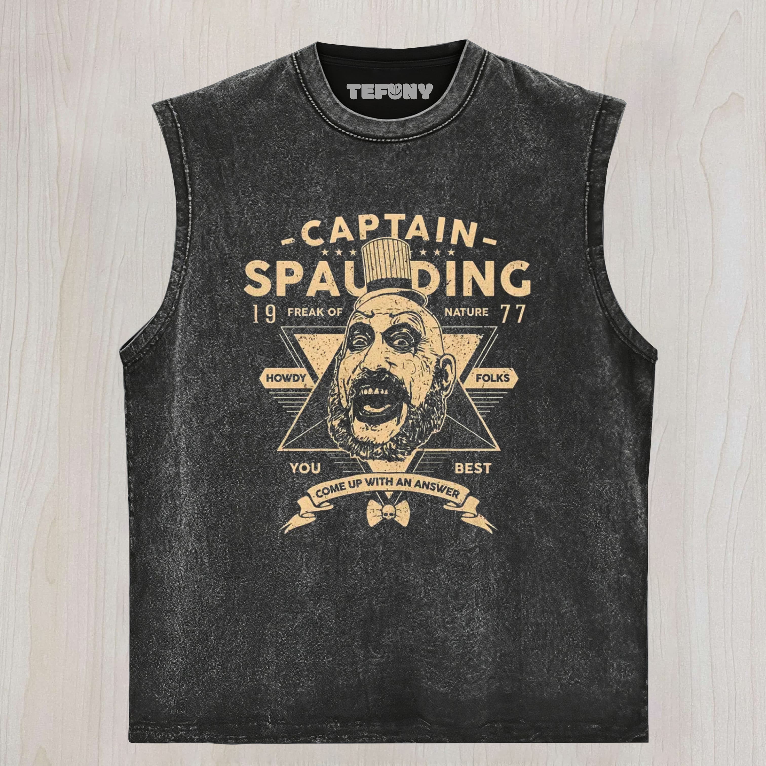 CAPTAIN SPAULDING HORROR UNISEX TEE, TANK TOP, LAYERED LS, SWEATSHIRT & HOODIE
