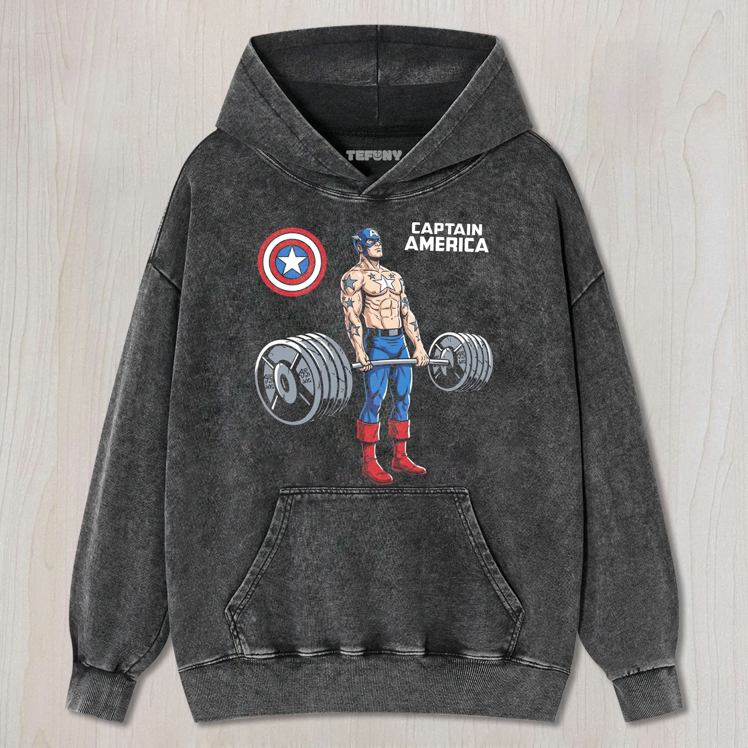 CAPTAIN AMERICA GYM(MV) TEE & SWEAT & HOOD