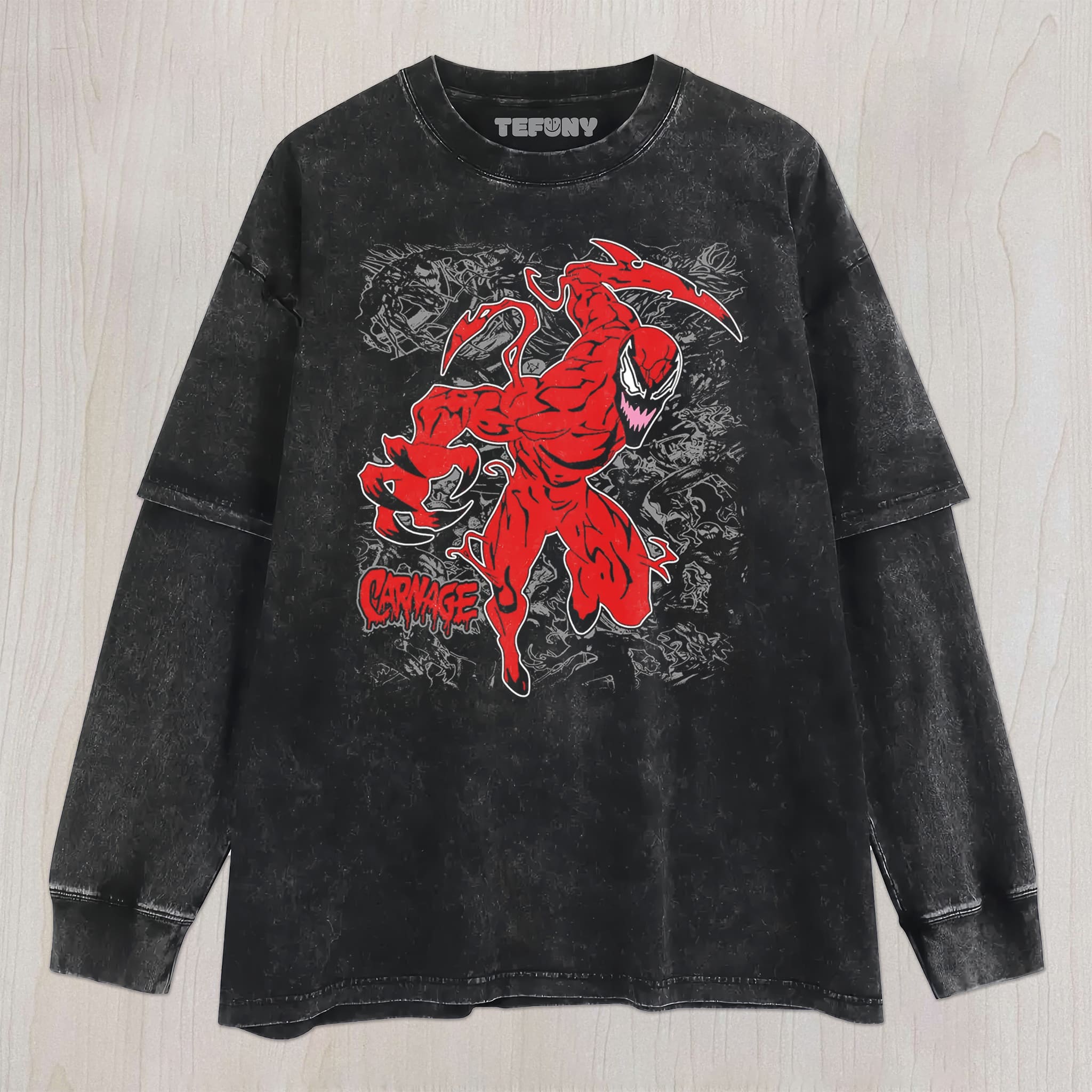 CARNAGE UNISEX TEE, TANK TOP, LAYERED LS, SWEATSHIRT & HOODIE
