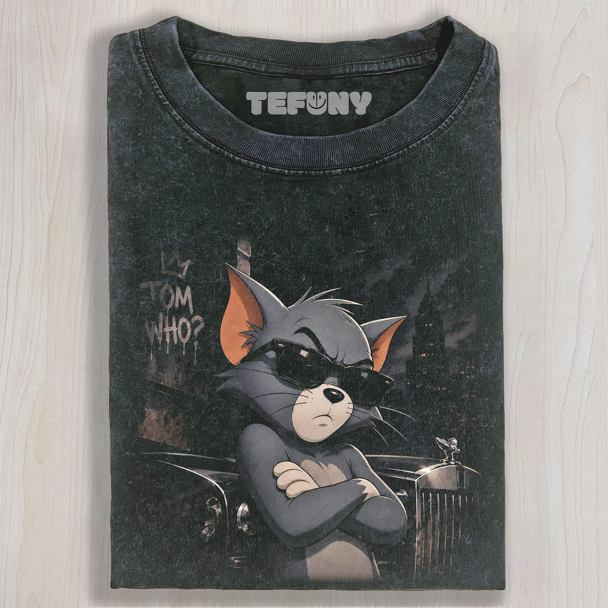 CARTOON CAT UNISEX TEE, TANK TOP, LAYERED LS, SWEATSHIRT & HOODIE