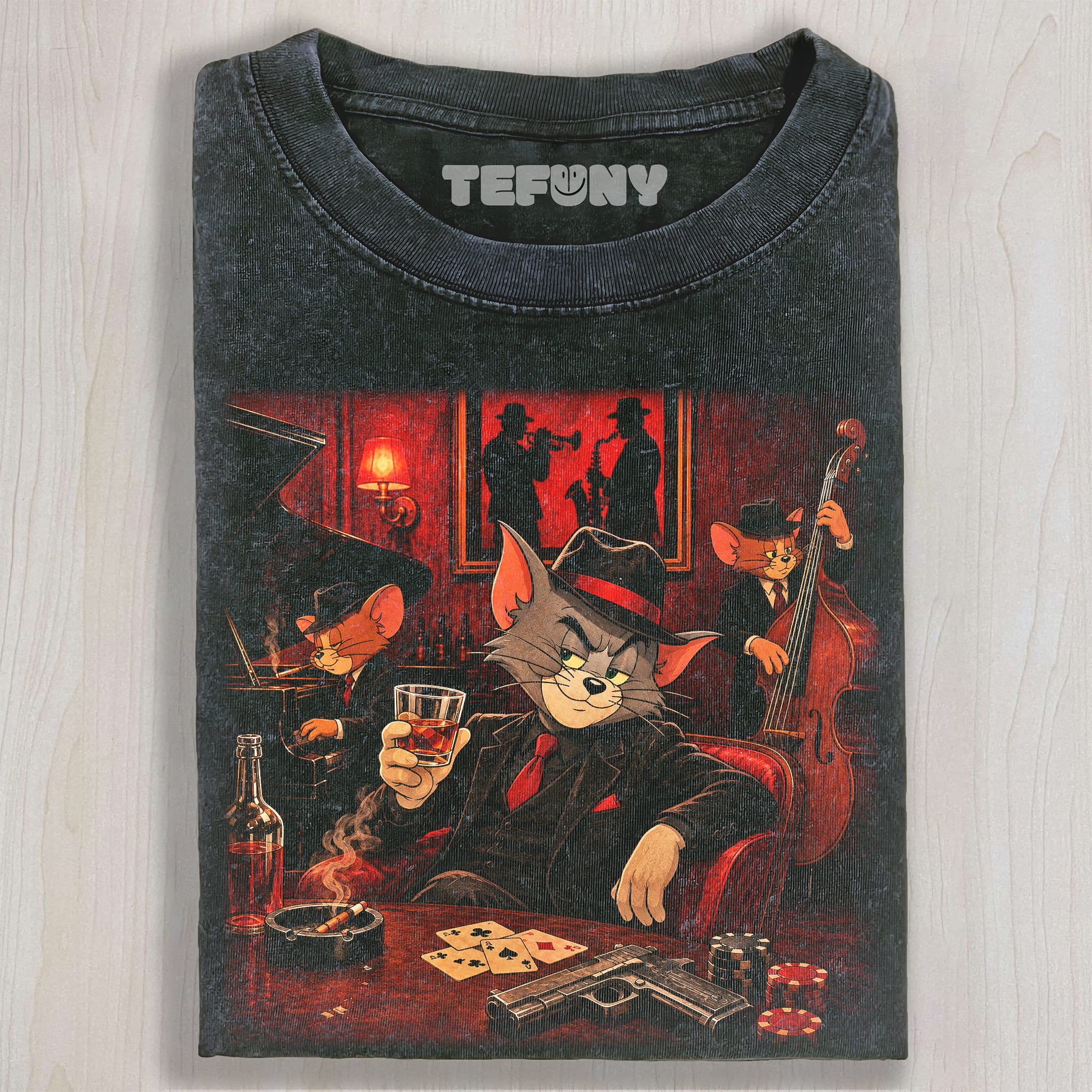 CARTOON CAT V1 UNISEX TEE, TANK TOP, LAYERED LS, SWEATSHIRT & HOODIE