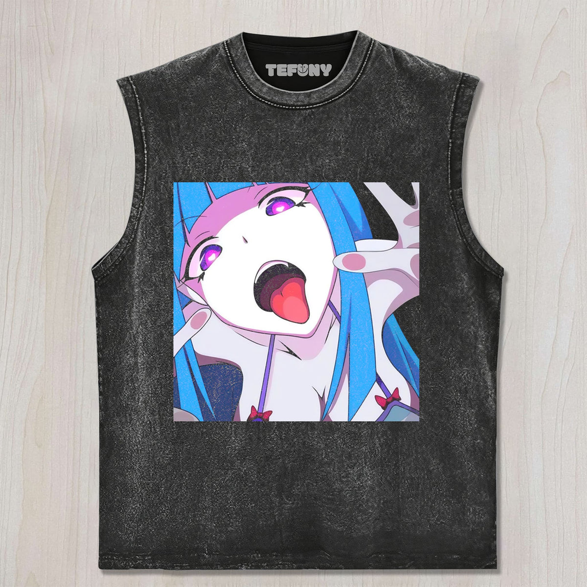 CARTOON GIRL WITH BLUE HAIR UNISEX TEE, TANK TOP, LAYERED LS, SWEATSHIRT & HOODIE