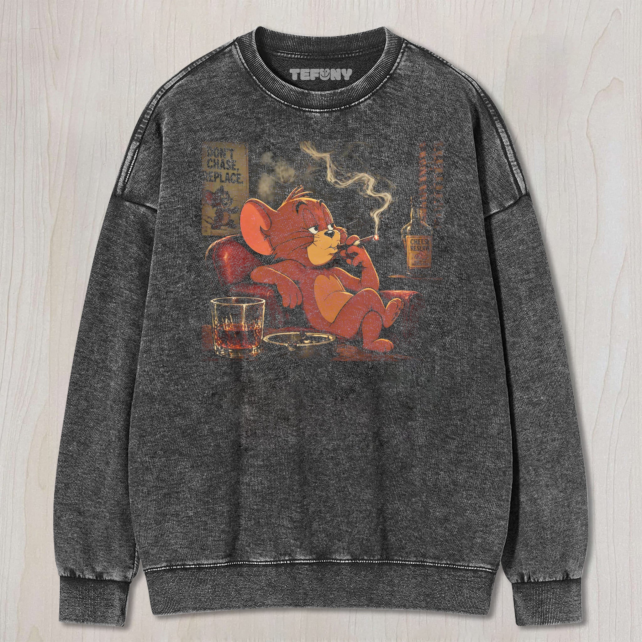 CARTOON MOUSE SMOKING UNISEX TEE, TANK TOP, LAYERED LS, SWEATSHIRT & HOODIE