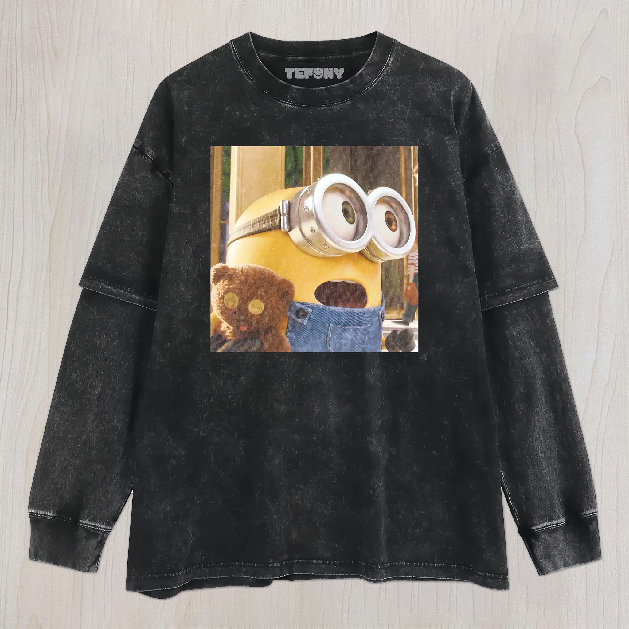 CARTOON YELLOW FIGURE UNISEX TEE, TANK TOP, LAYERED LS, SWEATSHIRT & HOODIE