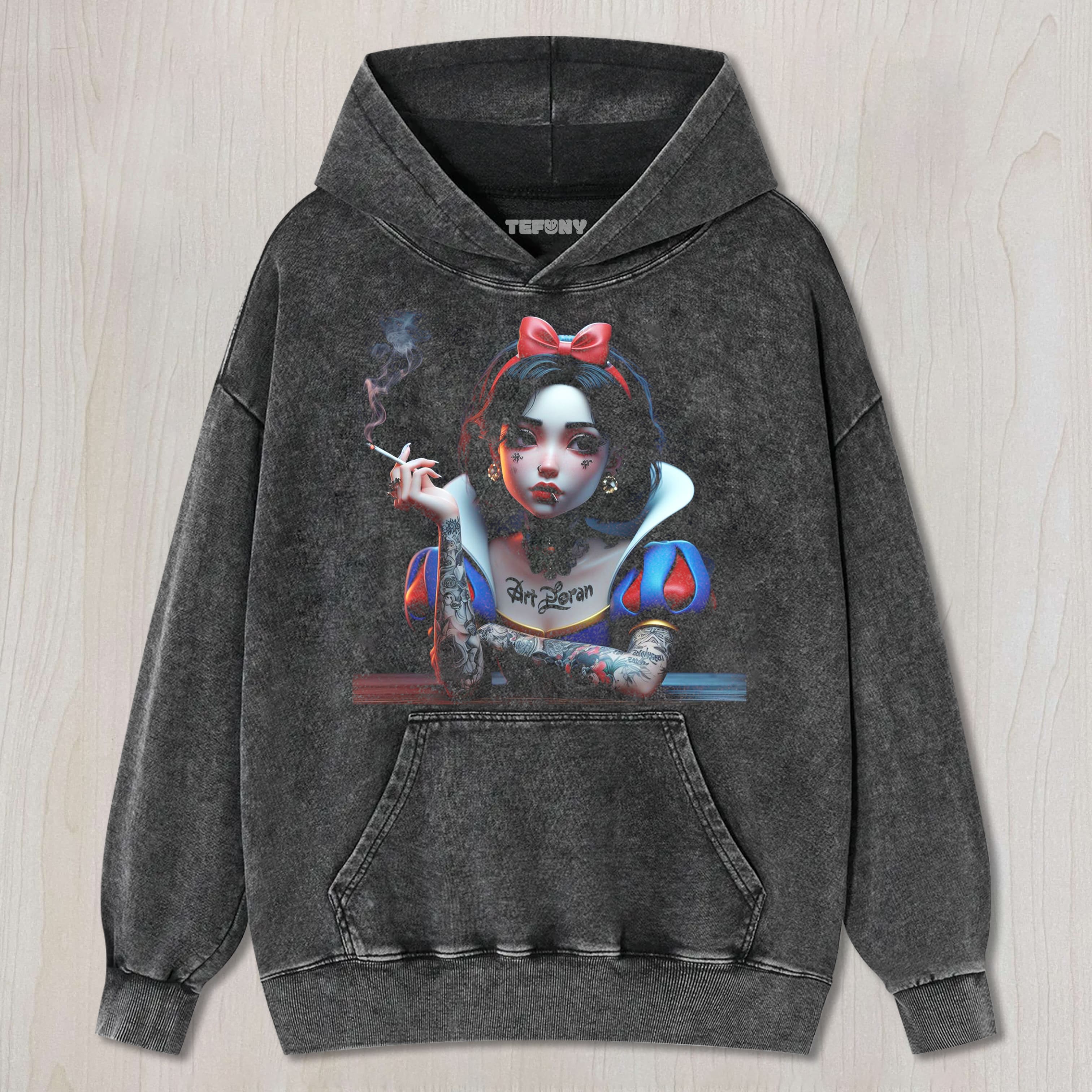 CARTOON GIRL SMOKING TEE & SWEAT & HOOD
