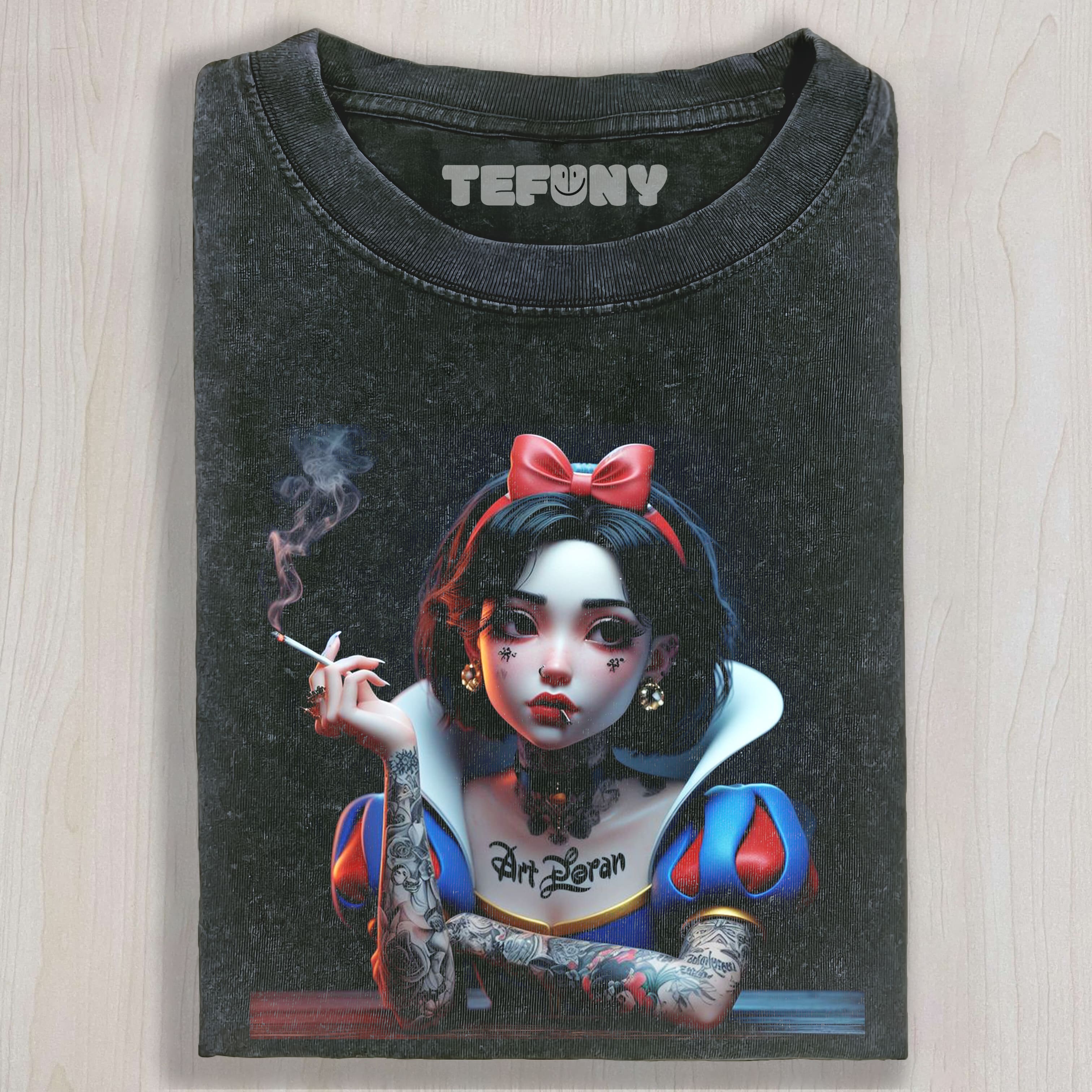 CARTOON GIRL SMOKING TEE & SWEAT & HOOD