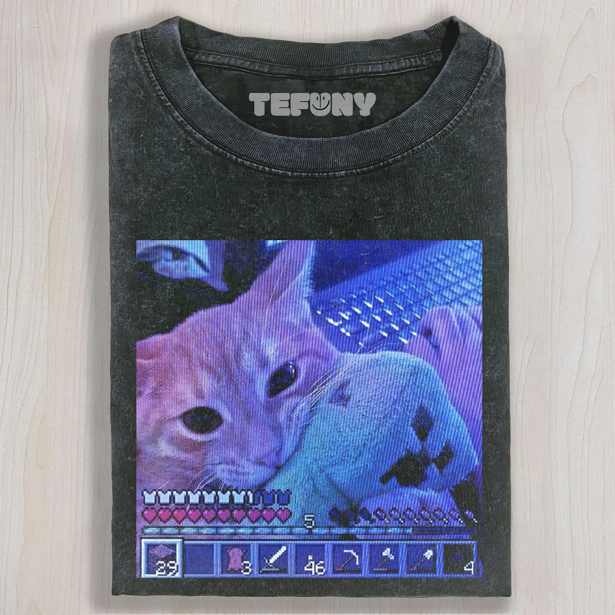 CAT AND MINECRAFT UNISEX TEE, TANK TOP, LAYERED LS, SWEATSHIRT & HOODIE