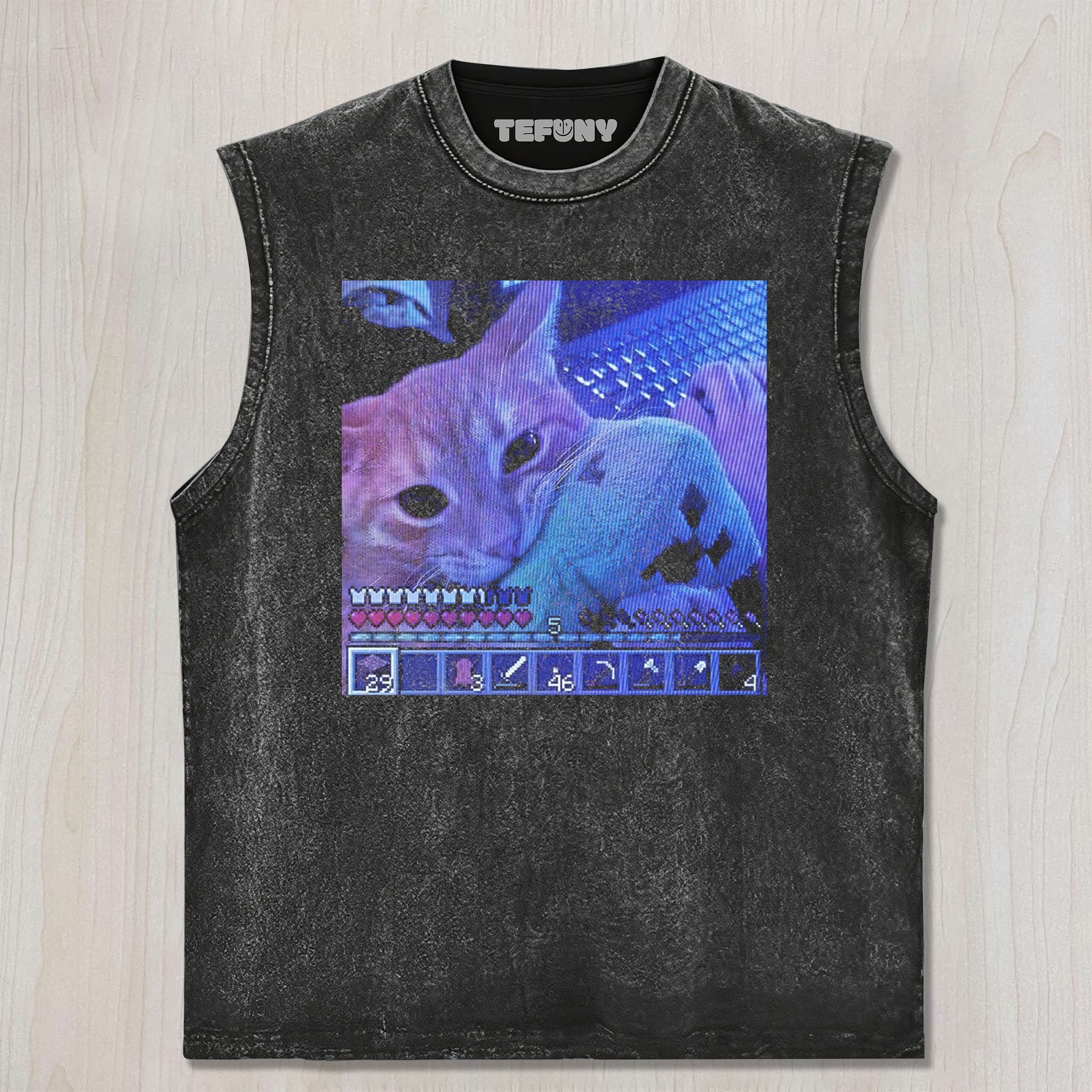 CAT AND MINECRAFT UNISEX TEE, TANK TOP, LAYERED LS, SWEATSHIRT & HOODIE