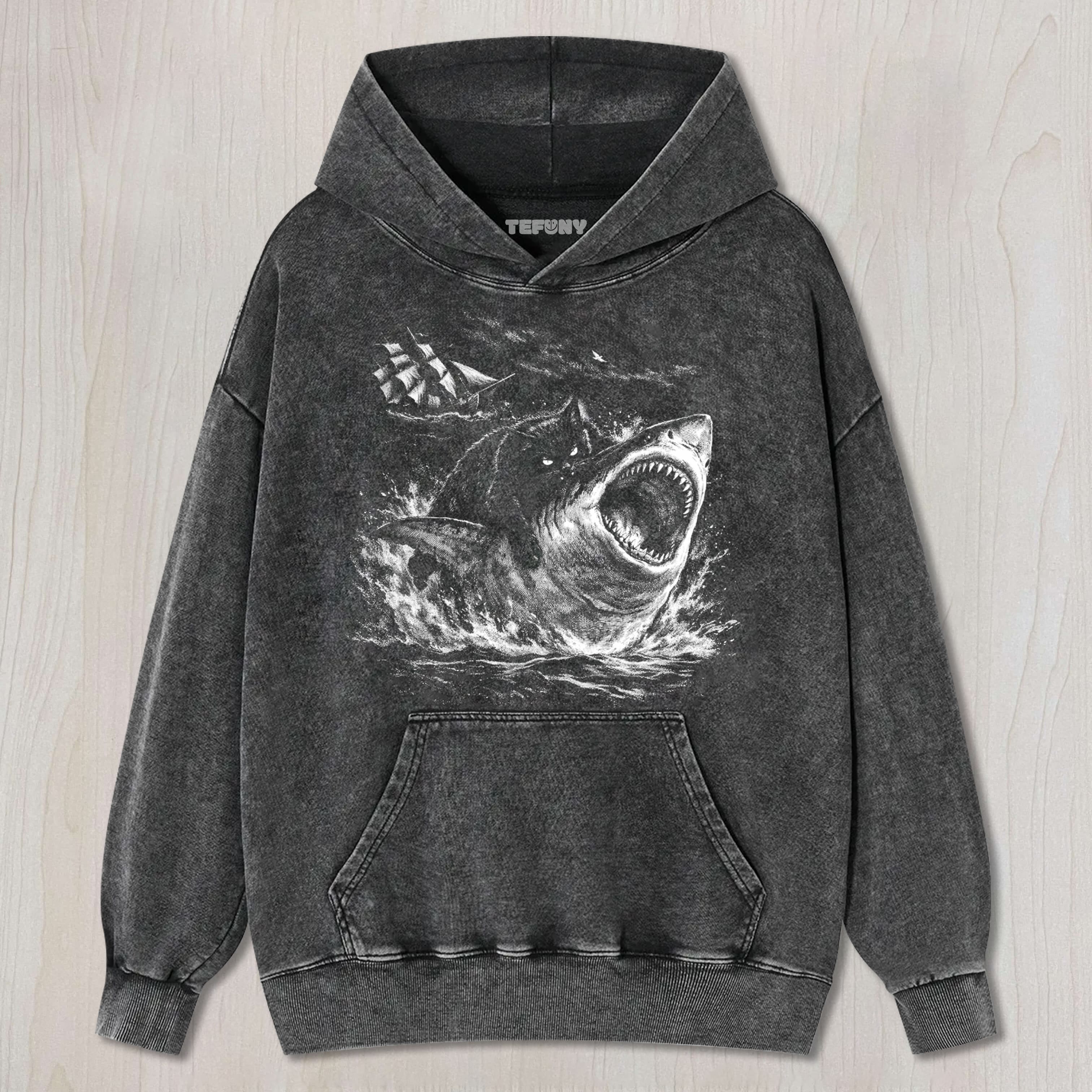 CAT ATTACK SHARK UNISEX TEE, TANK TOP, LAYERED LS, SWEATSHIRT & HOODIE