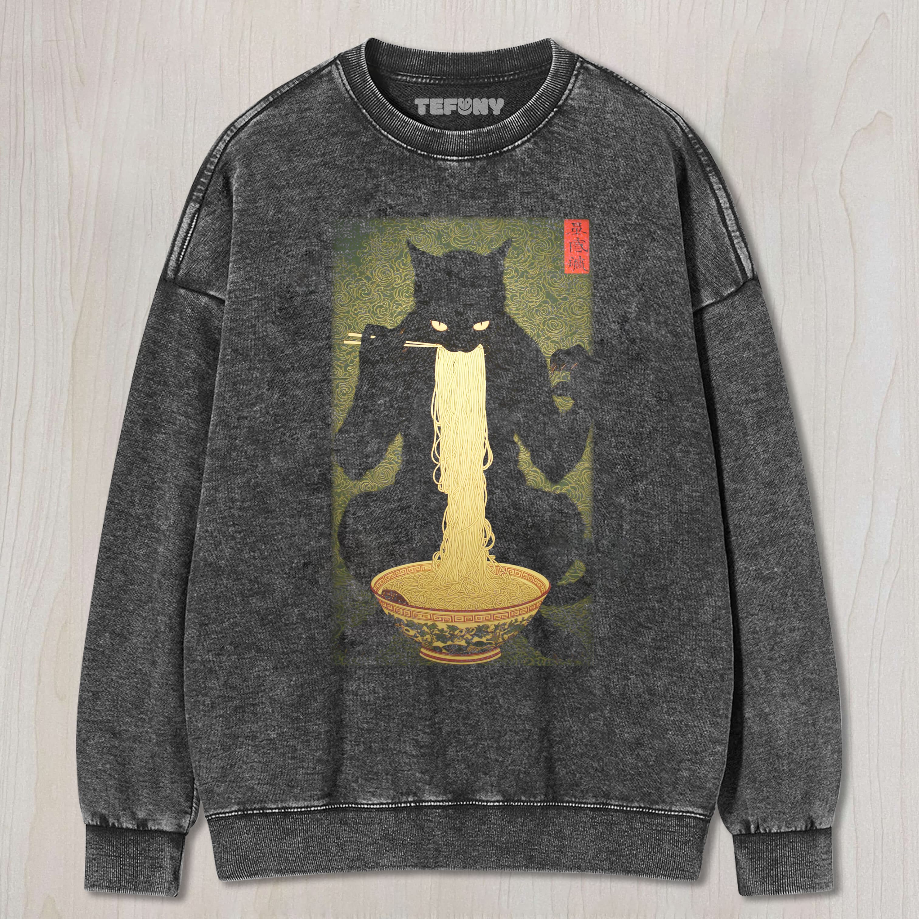 CAT EATING RAMEN TEE & SWEAT & HOOD