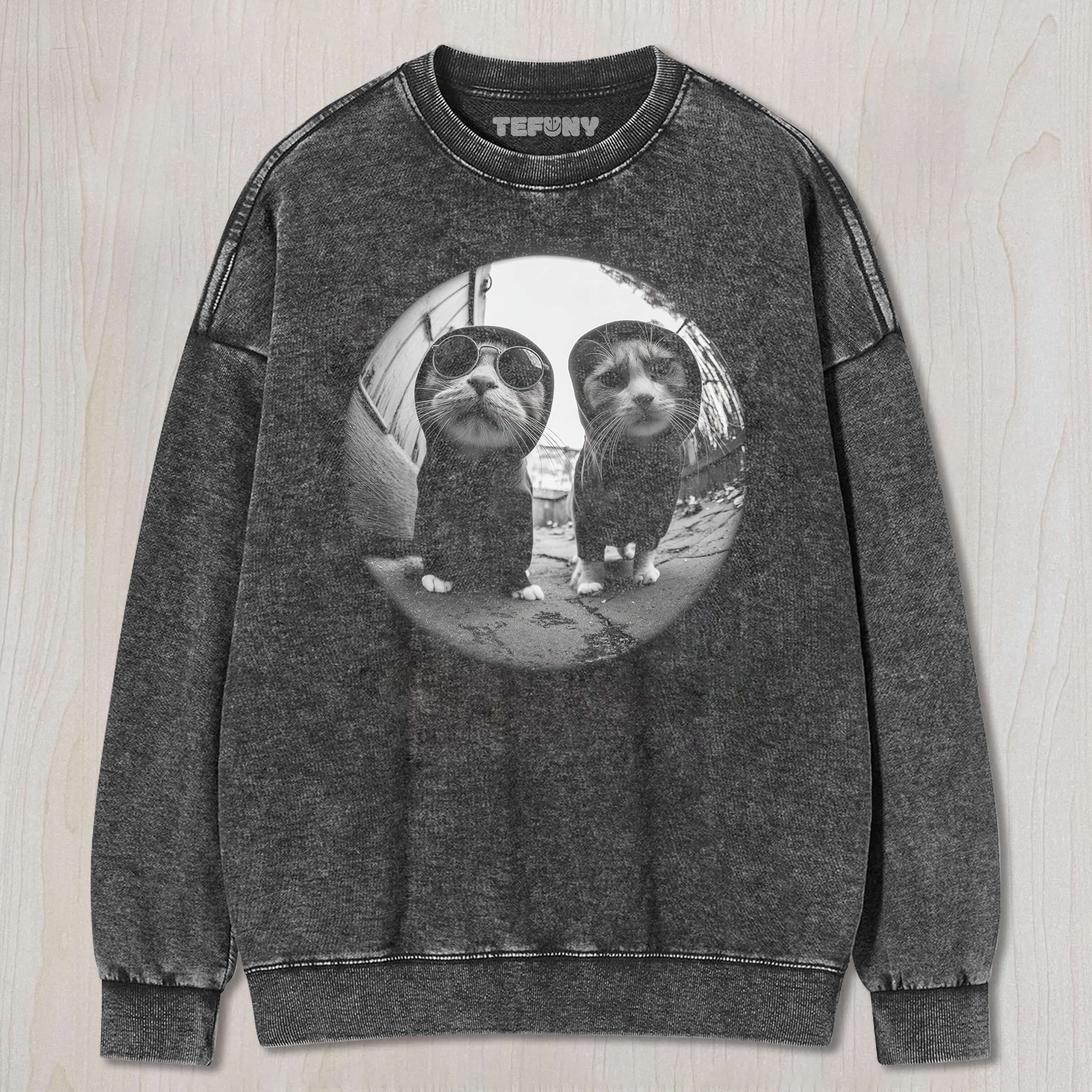 CAT GANG (TWO CATS) TEE & SWEAT & HOOD