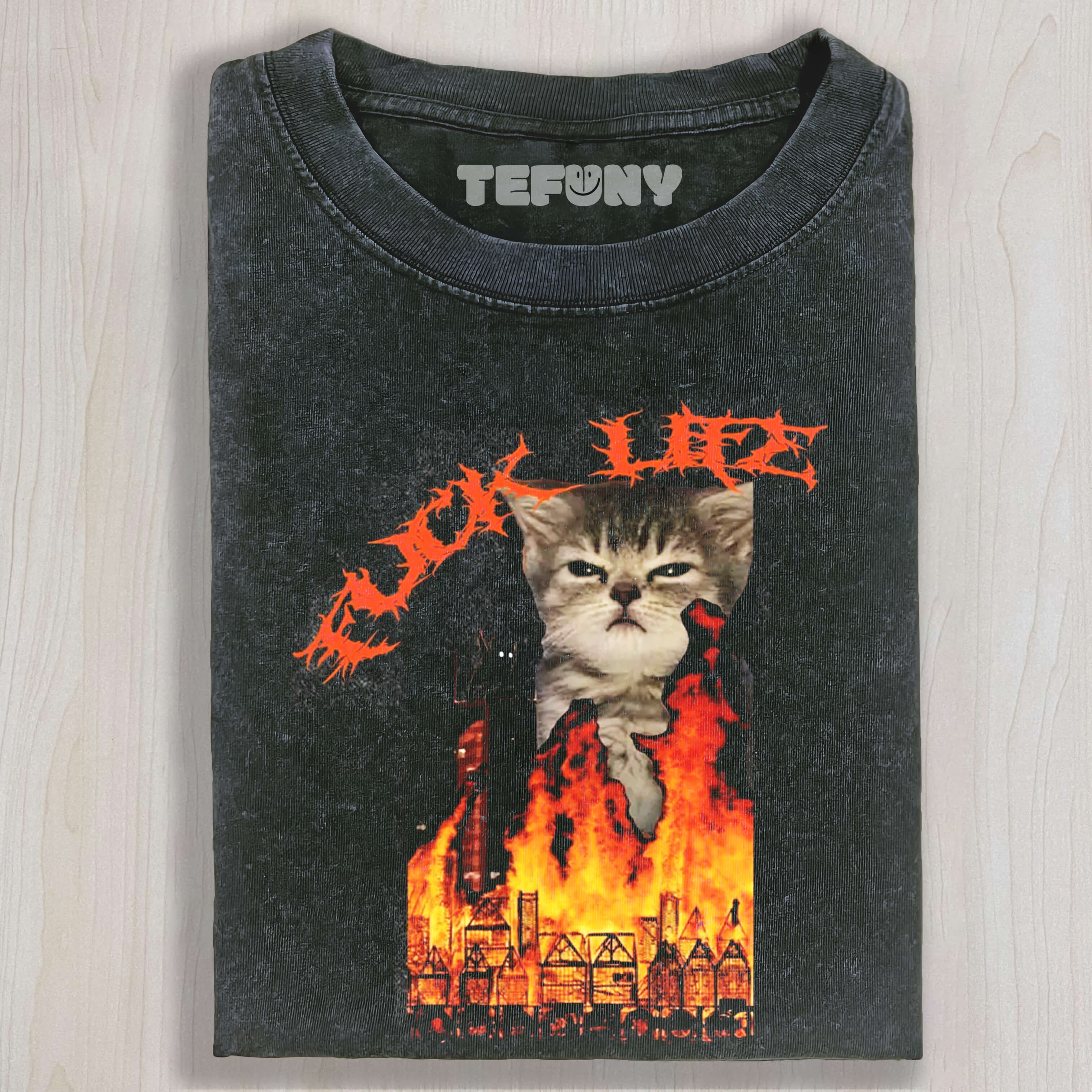 CAT MEME FUCK LIFR TEE & SWEAT & HOOD