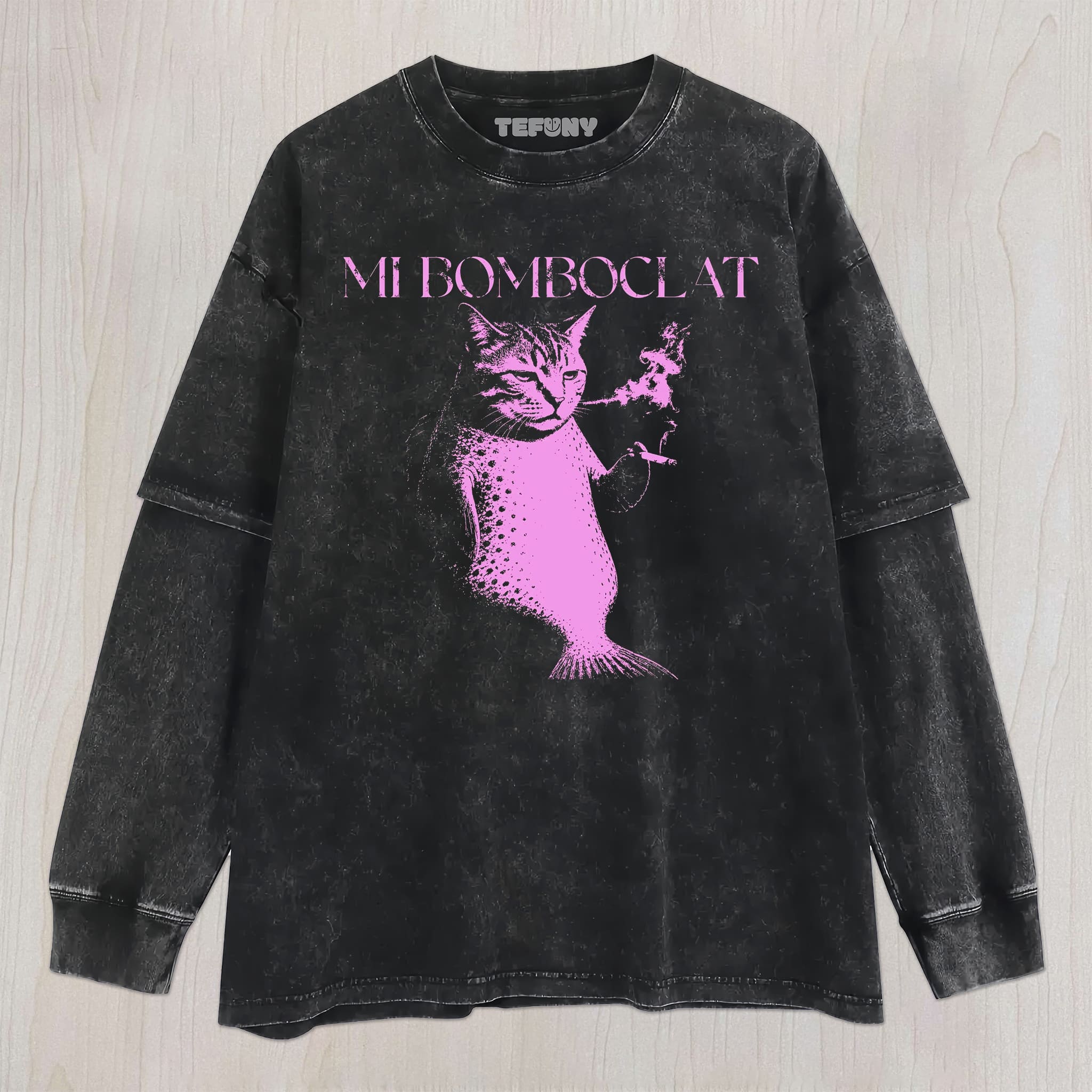 CAT MERMAID HUMOR GRAPHIC UNISEX TEE, TANK TOP, LAYERED LS, SWEATSHIRT & HOODIE