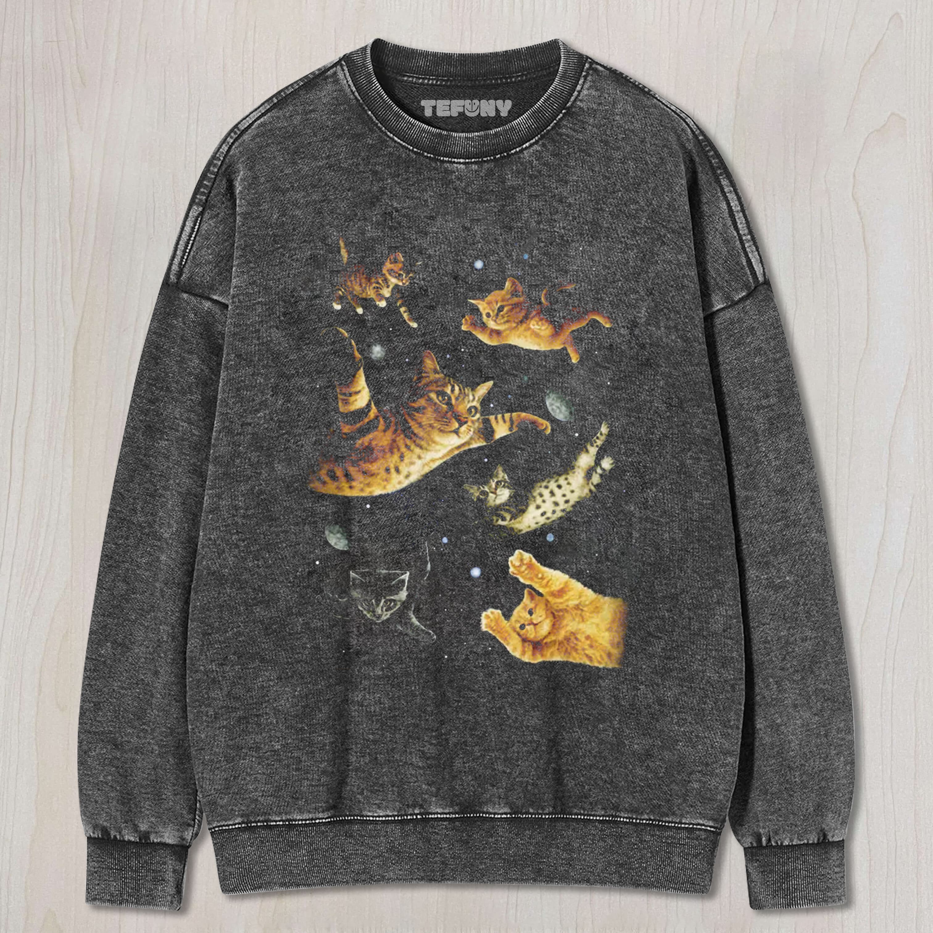 CATS IN GALAXY SPACE UNISEX TEE, TANK TOP, LAYERED LS, SWEATSHIRT & HOODIE