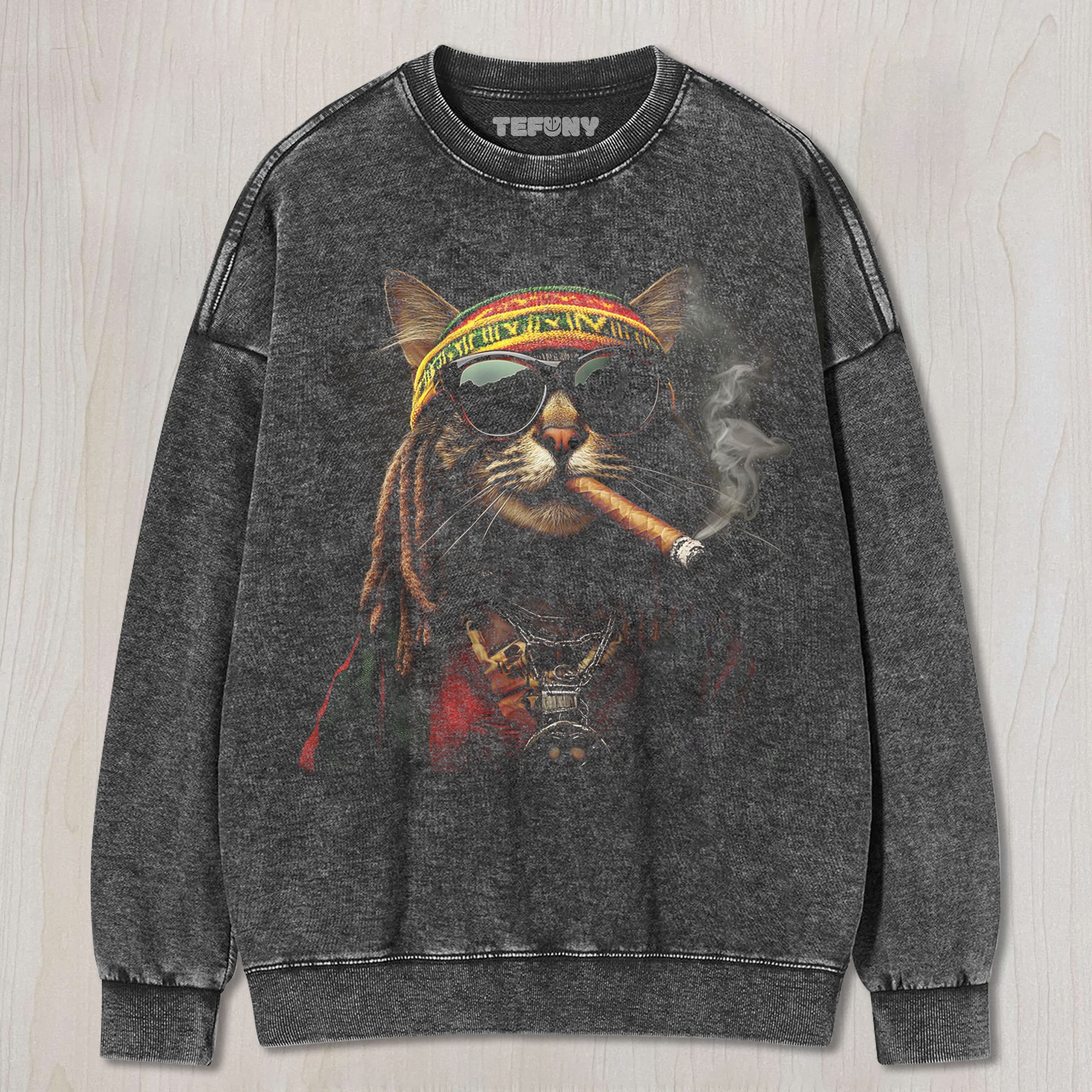 CAT SMOKE UNISEX TEE, TANK TOP, LAYERED LS, SWEATSHIRT & HOODIE