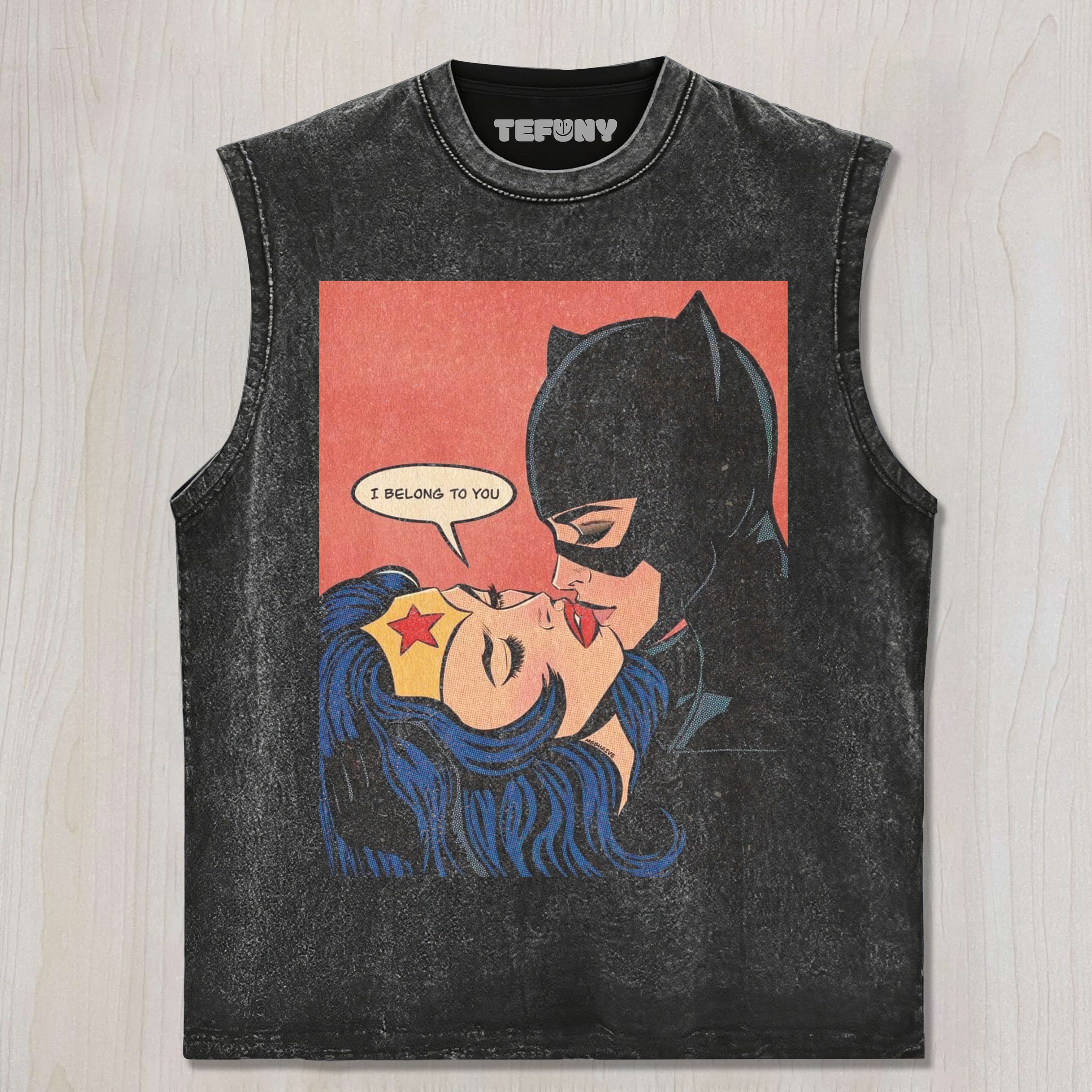 CATW AND WONDER WOMAN KISS UNISEX TEE, TANK TOP, LAYERED LS, SWEATSHIRT & HOODIE