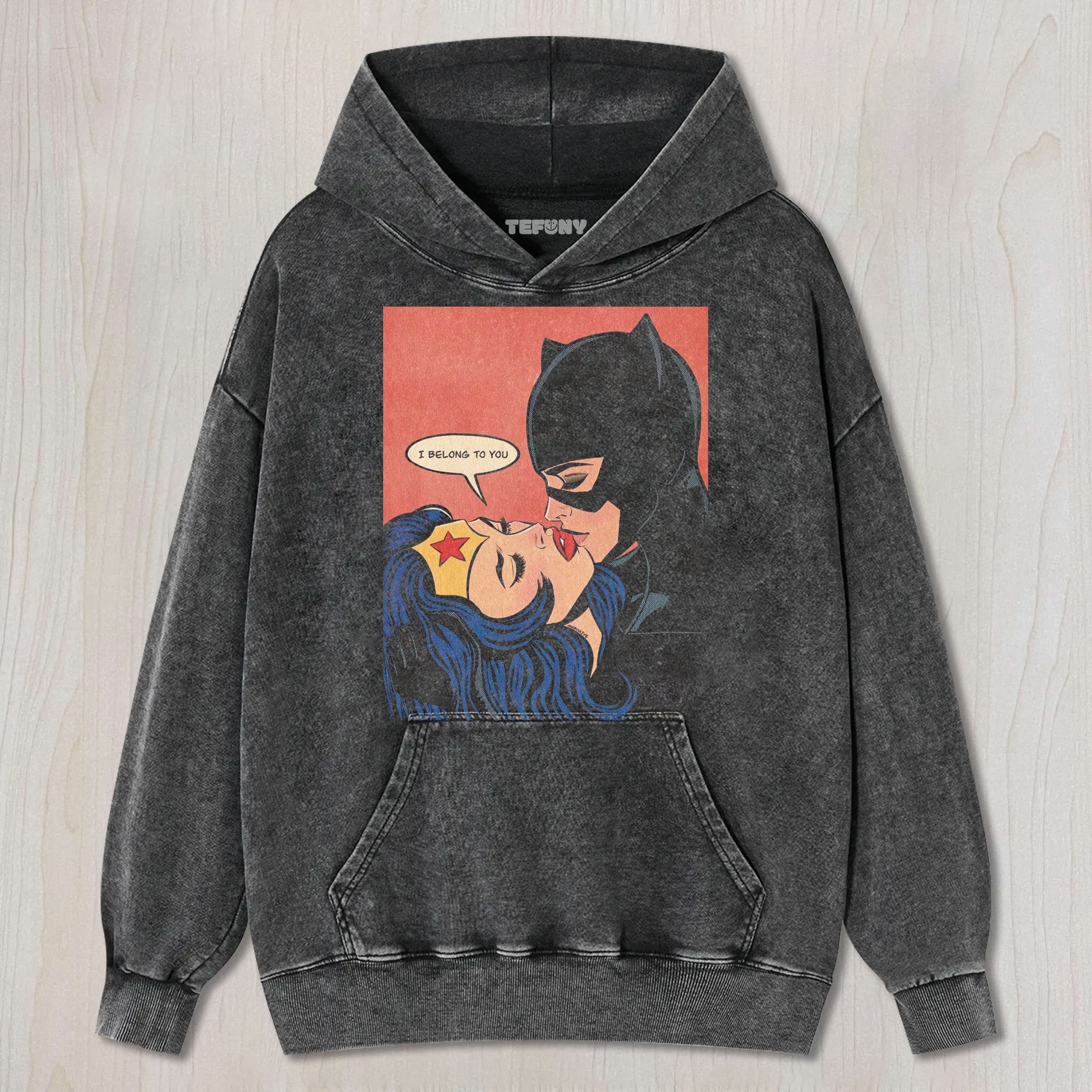 CATW AND WONDER WOMAN KISS UNISEX TEE, TANK TOP, LAYERED LS, SWEATSHIRT & HOODIE