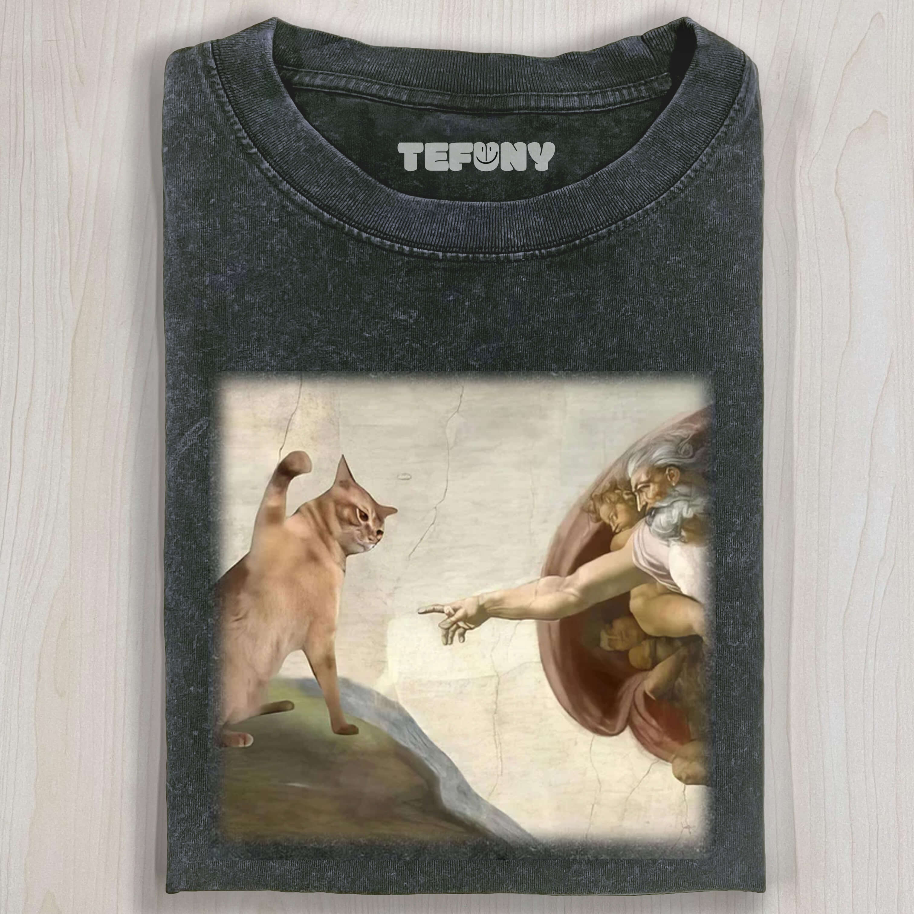 CAT - VERSION 'THE CREATION OF ADAM  T-SHIRT
