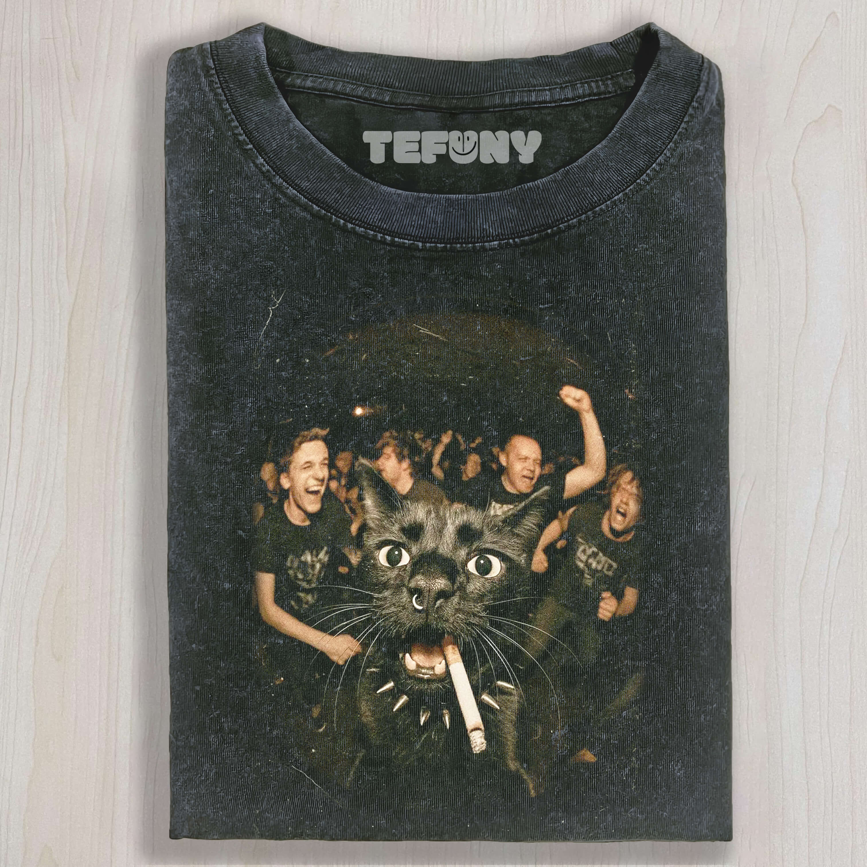 CAT AT THE PARTY TEE & SWEAT & HOOD