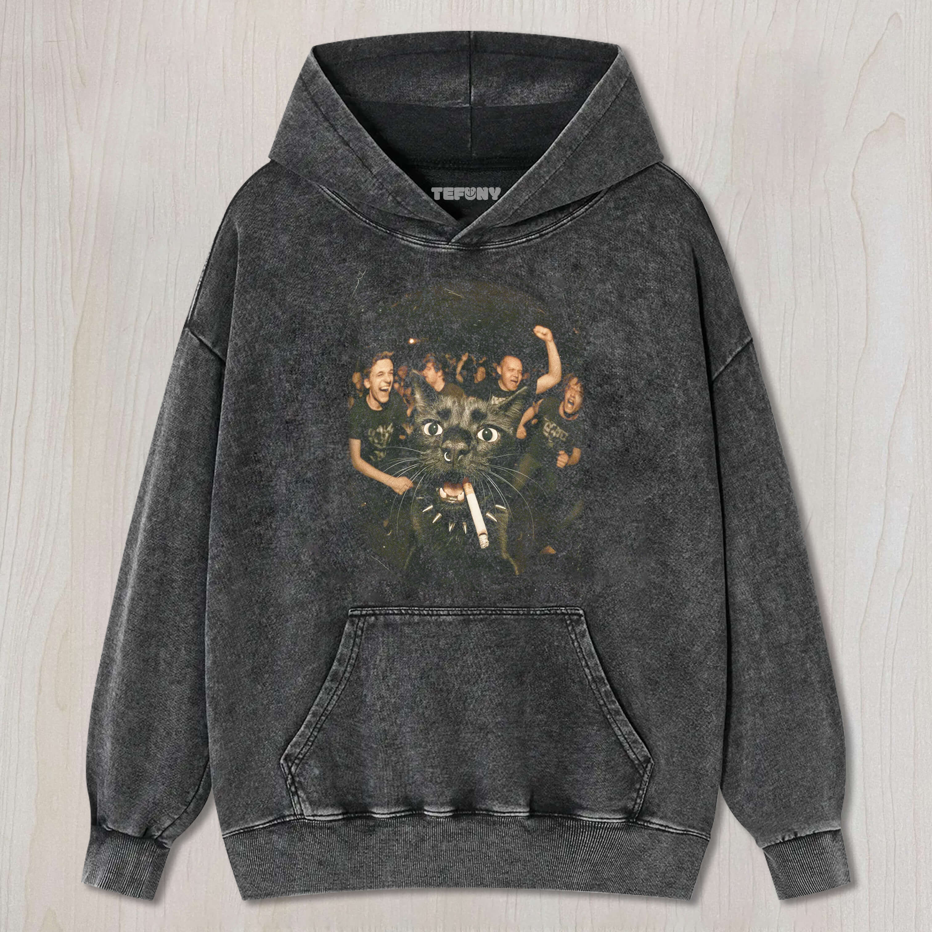 CAT AT THE PARTY TEE & SWEAT & HOOD