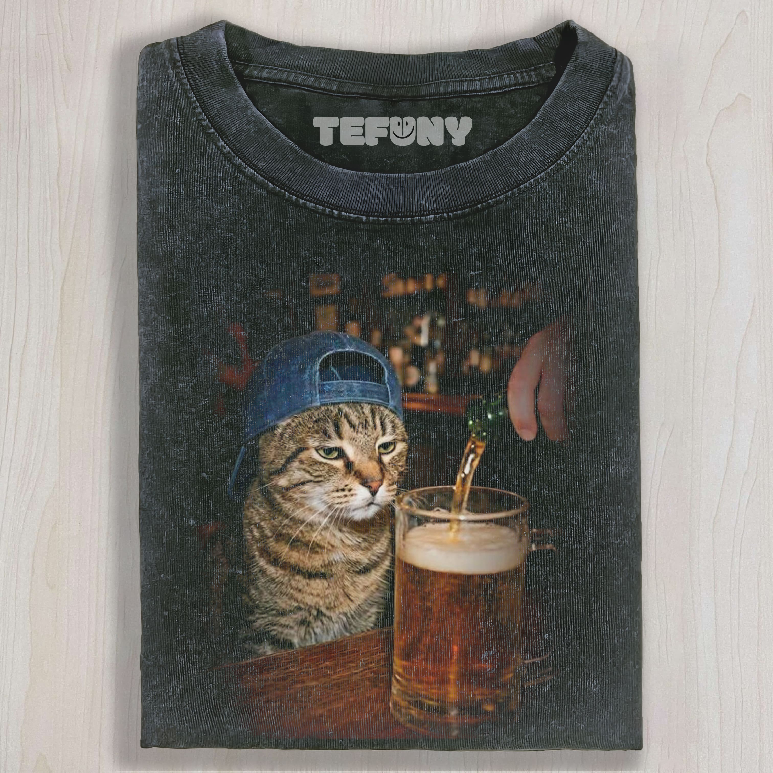 CAT BEER MEME V1 UNISEX TEE, TANK TOP, LAYERED LS, SWEATSHIRT & HOODIE