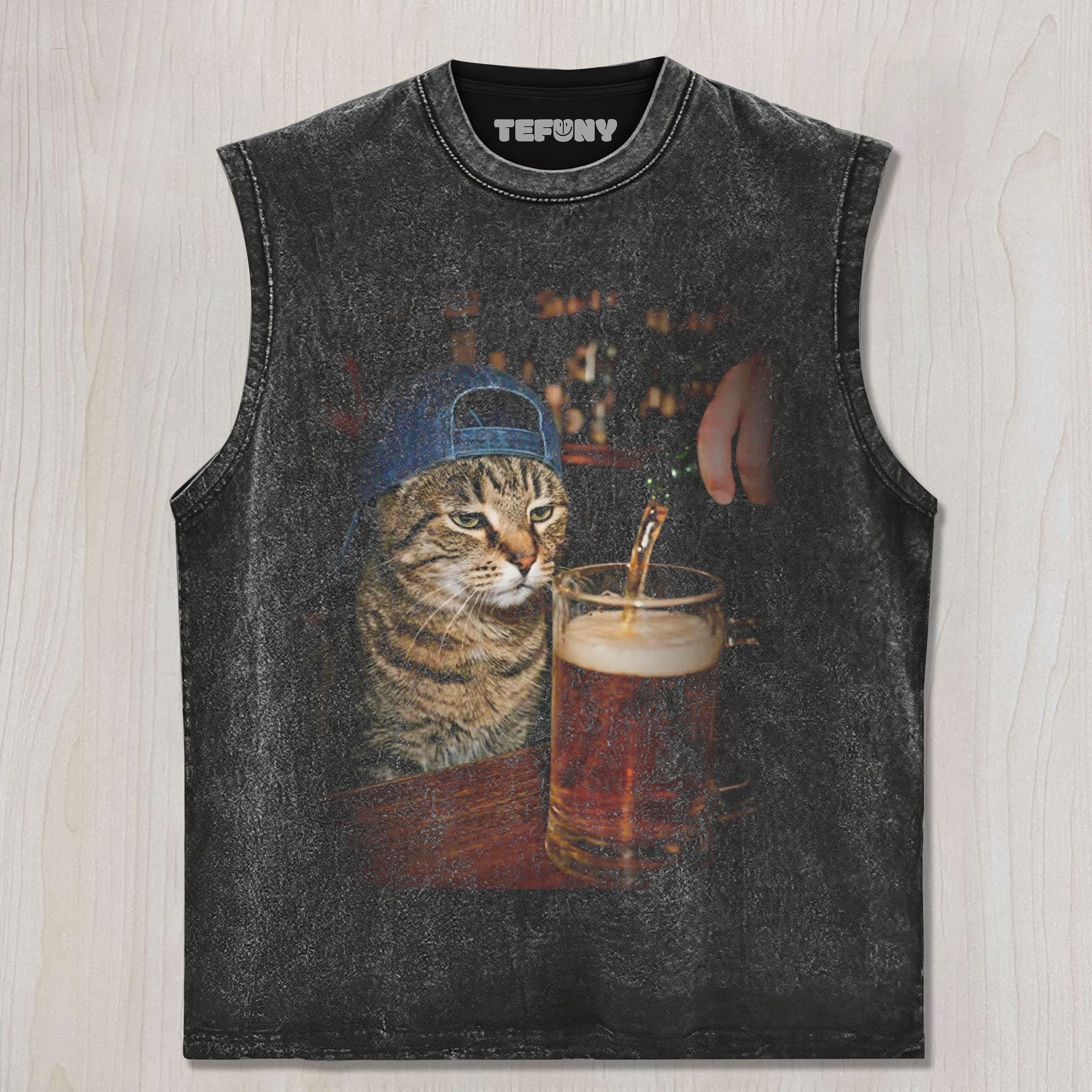 CAT BEER MEME V1 UNISEX TEE, TANK TOP, LAYERED LS, SWEATSHIRT & HOODIE
