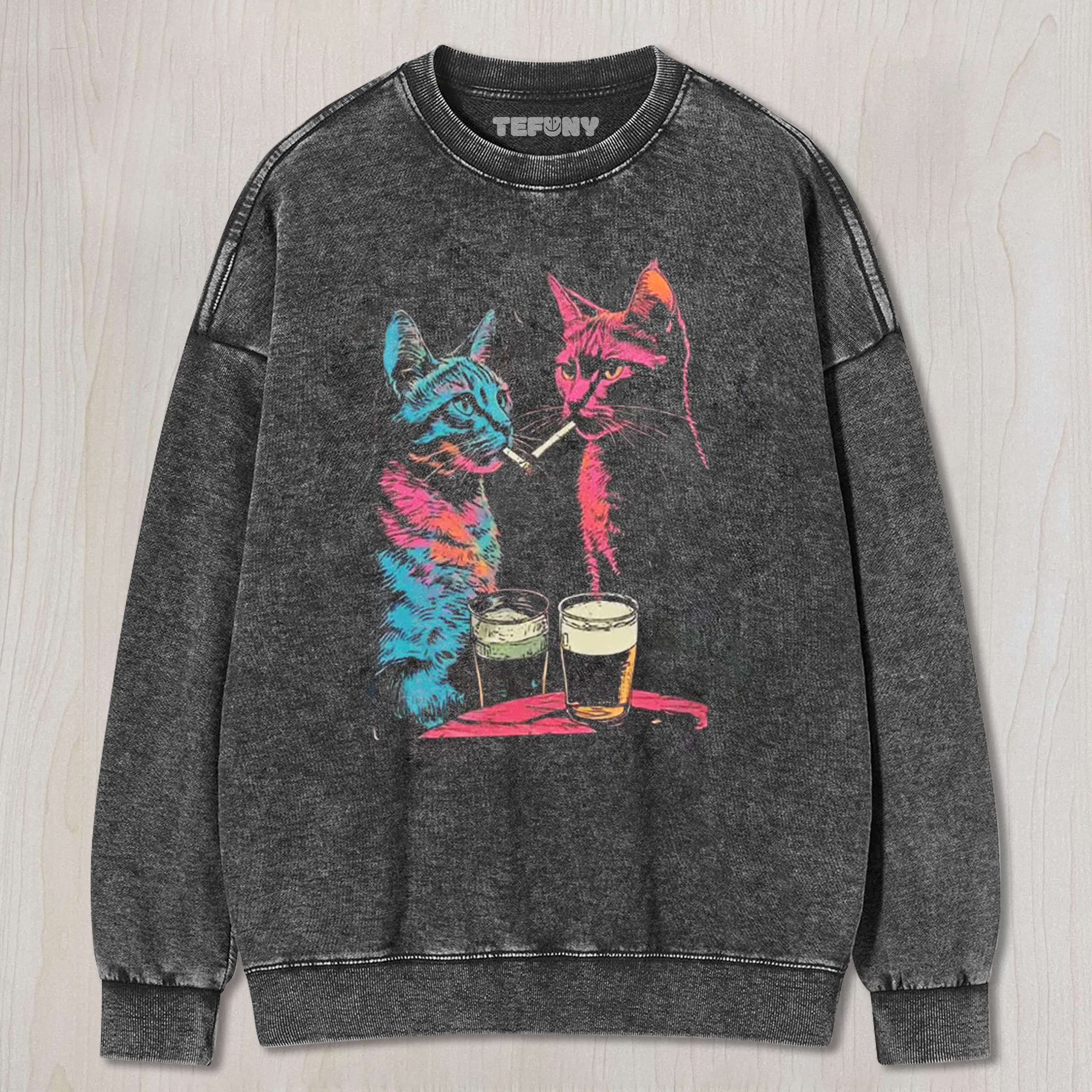 CAT BEER MEME V2 UNISEX TEE, TANK TOP, LAYERED LS, SWEATSHIRT & HOODIE