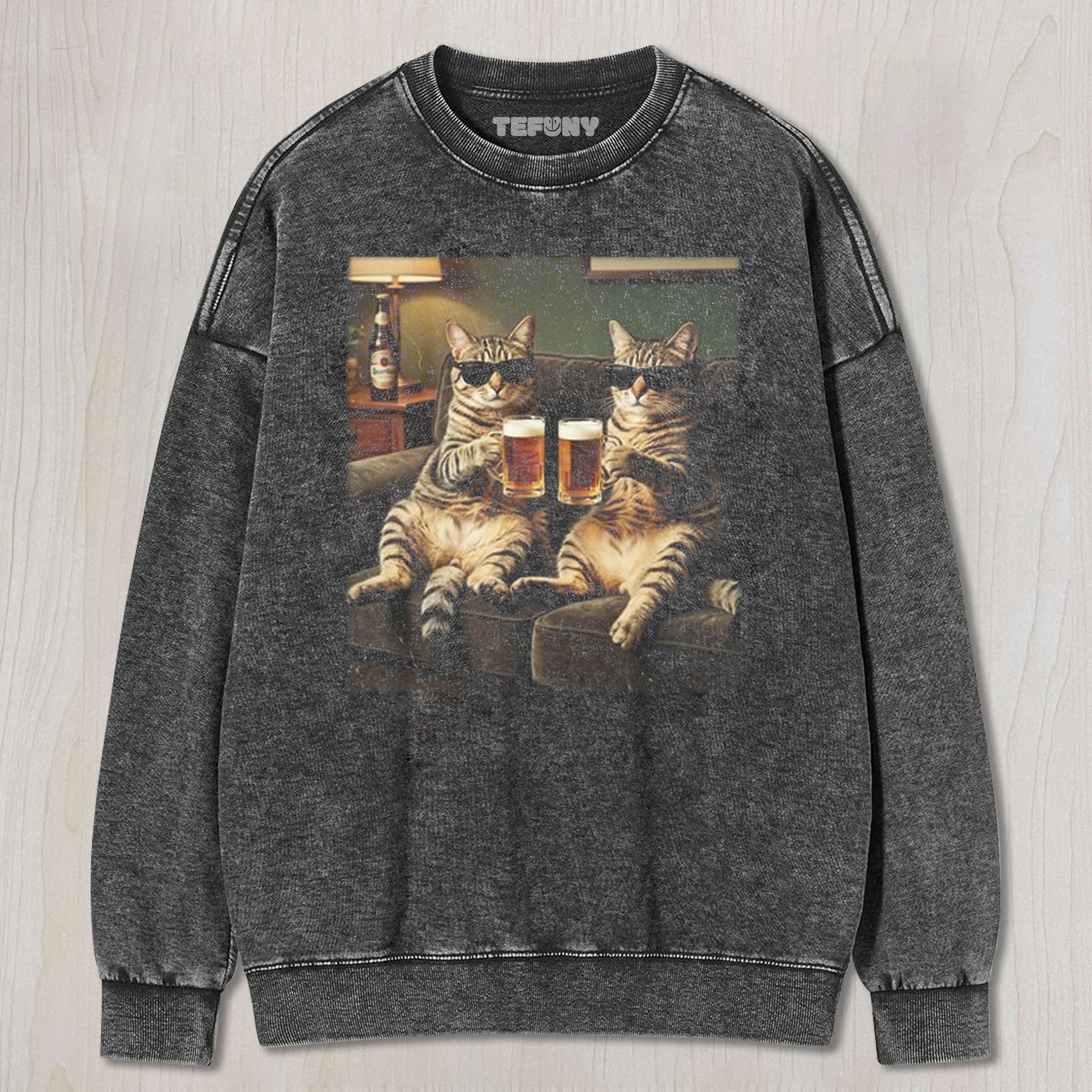 CAT BEER MEME V3 UNISEX TEE, TANK TOP, LAYERED LS, SWEATSHIRT & HOODIE