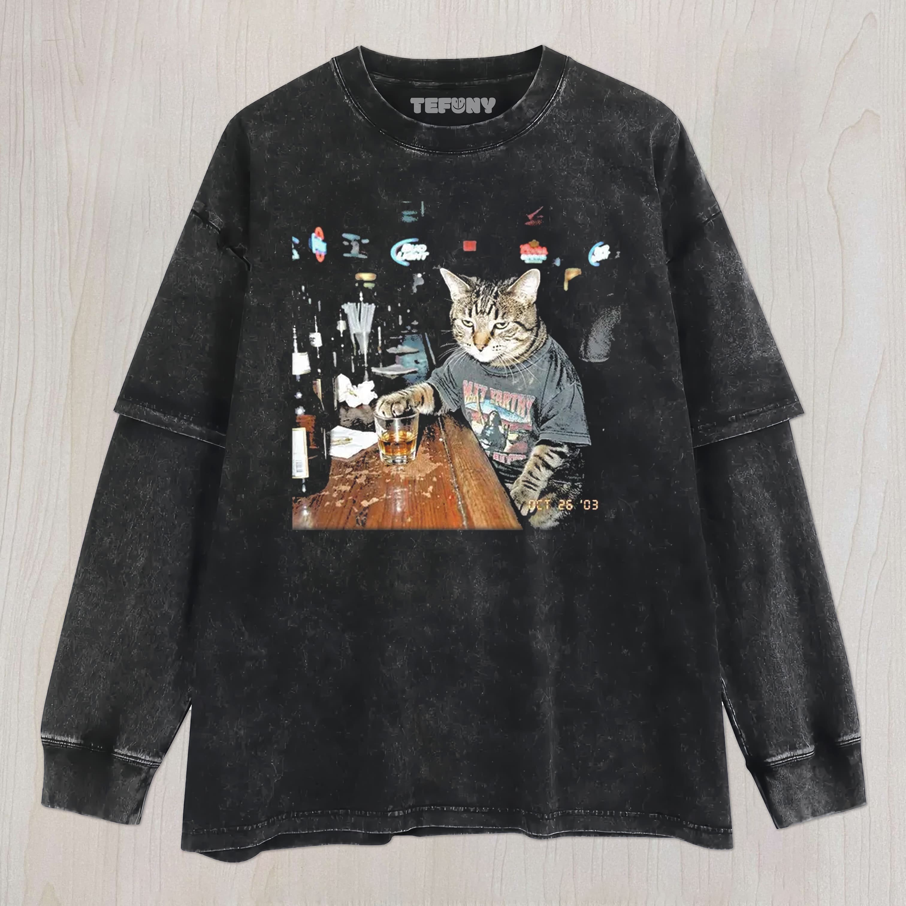 CAT BEER MEME V4 UNISEX TEE, TANK TOP, LAYERED LS, SWEATSHIRT & HOODIE