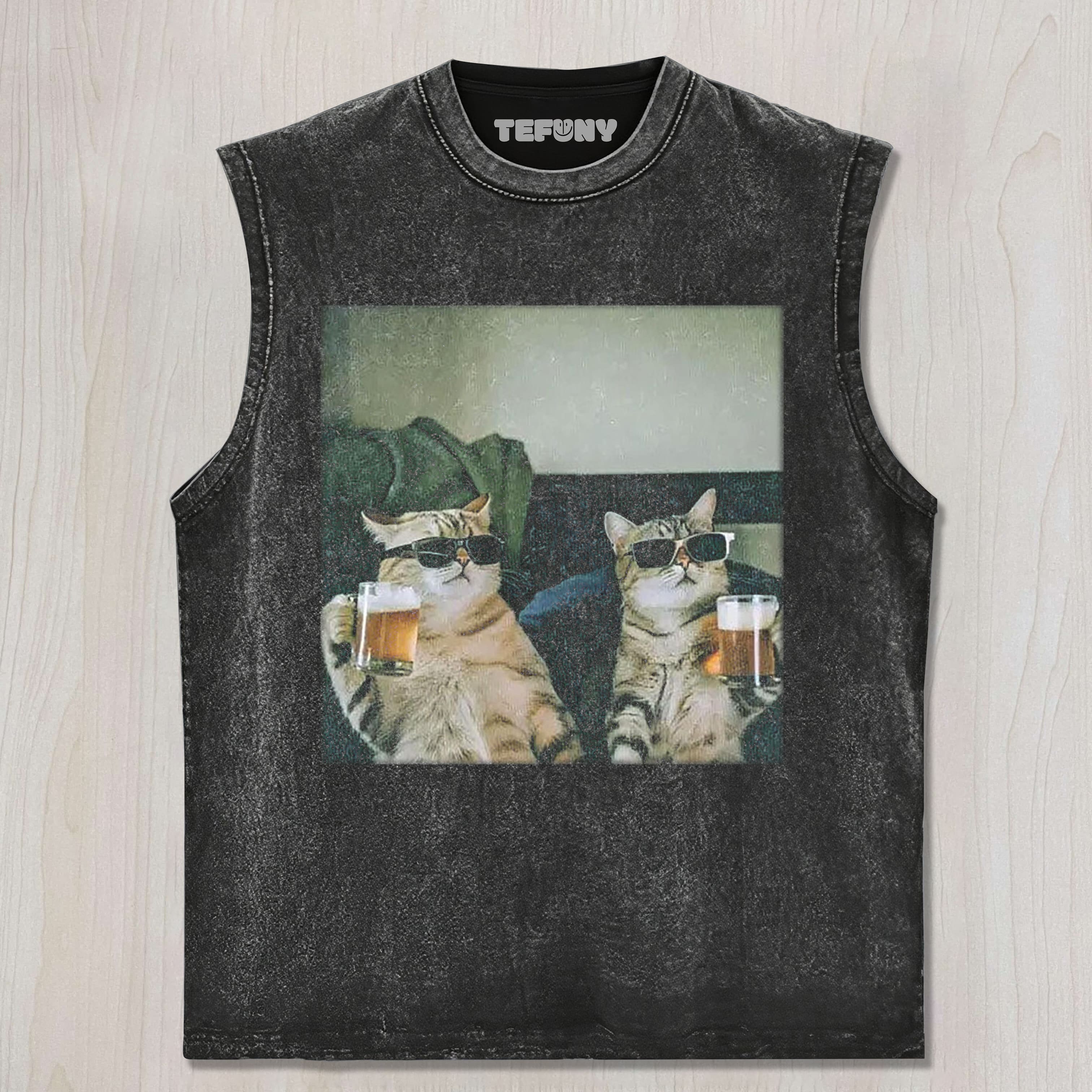 CAT BEER MEME V5 UNISEX TEE, TANK TOP, LAYERED LS, SWEATSHIRT & HOODIE